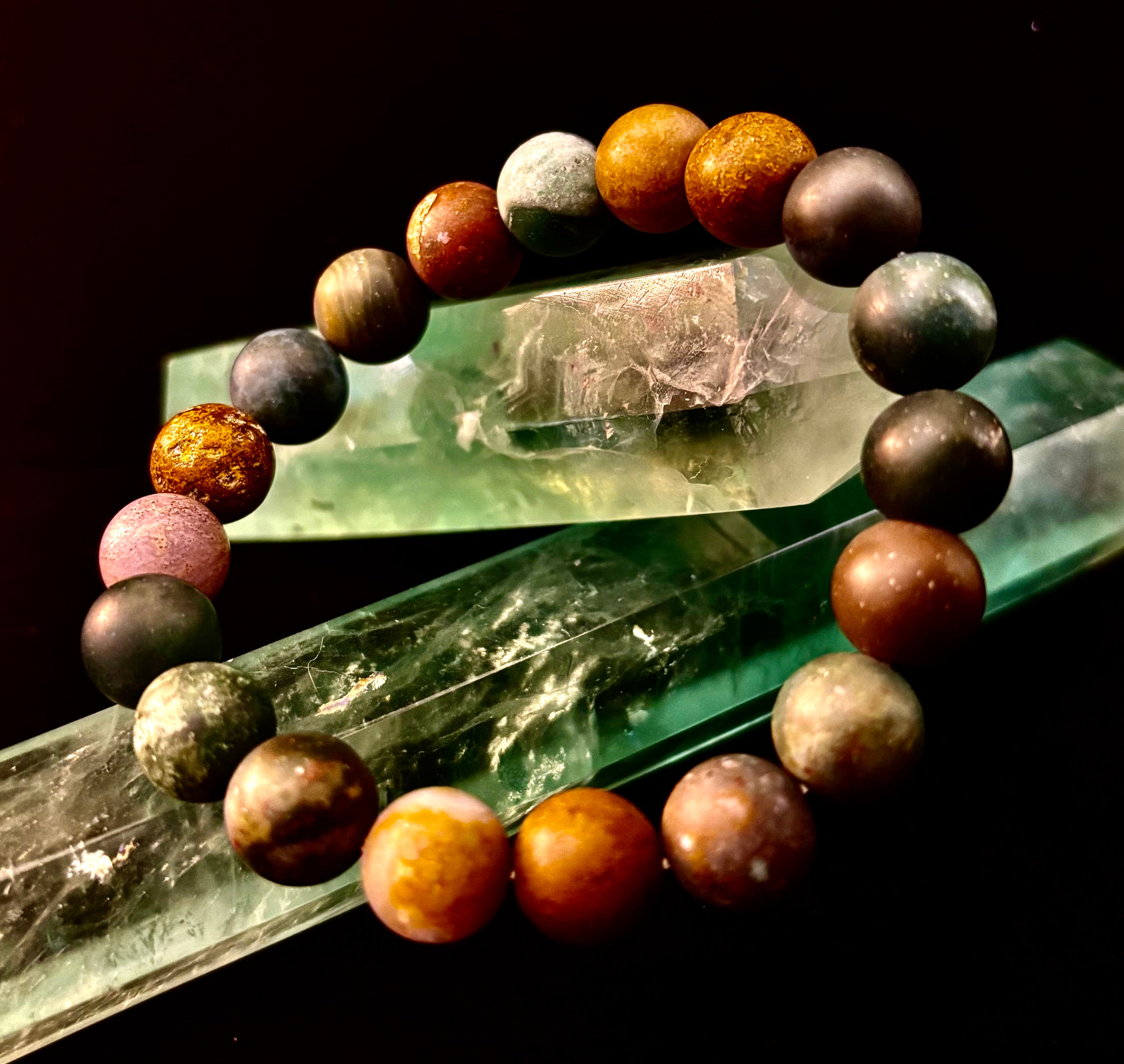 Grounded Strength Fancy Jasper Power Bracelet – 10mm Matte Gemstone