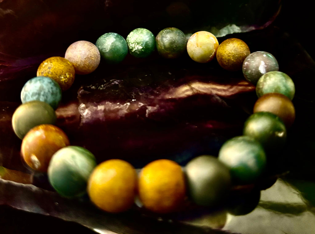 Grounded Strength Fancy Jasper Power Bracelet – 10mm Matte Gemstone