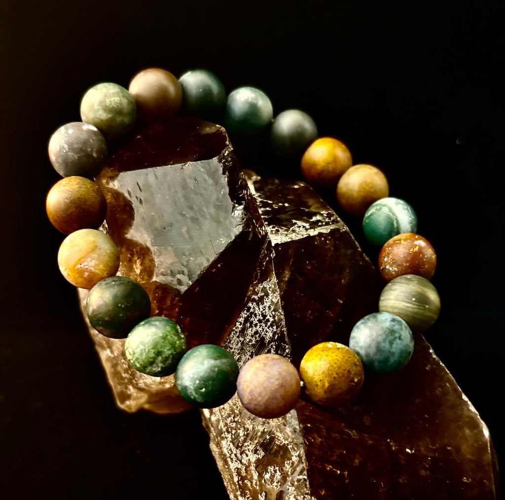 Grounded Strength Fancy Jasper Power Bracelet – 10mm Matte Gemstone