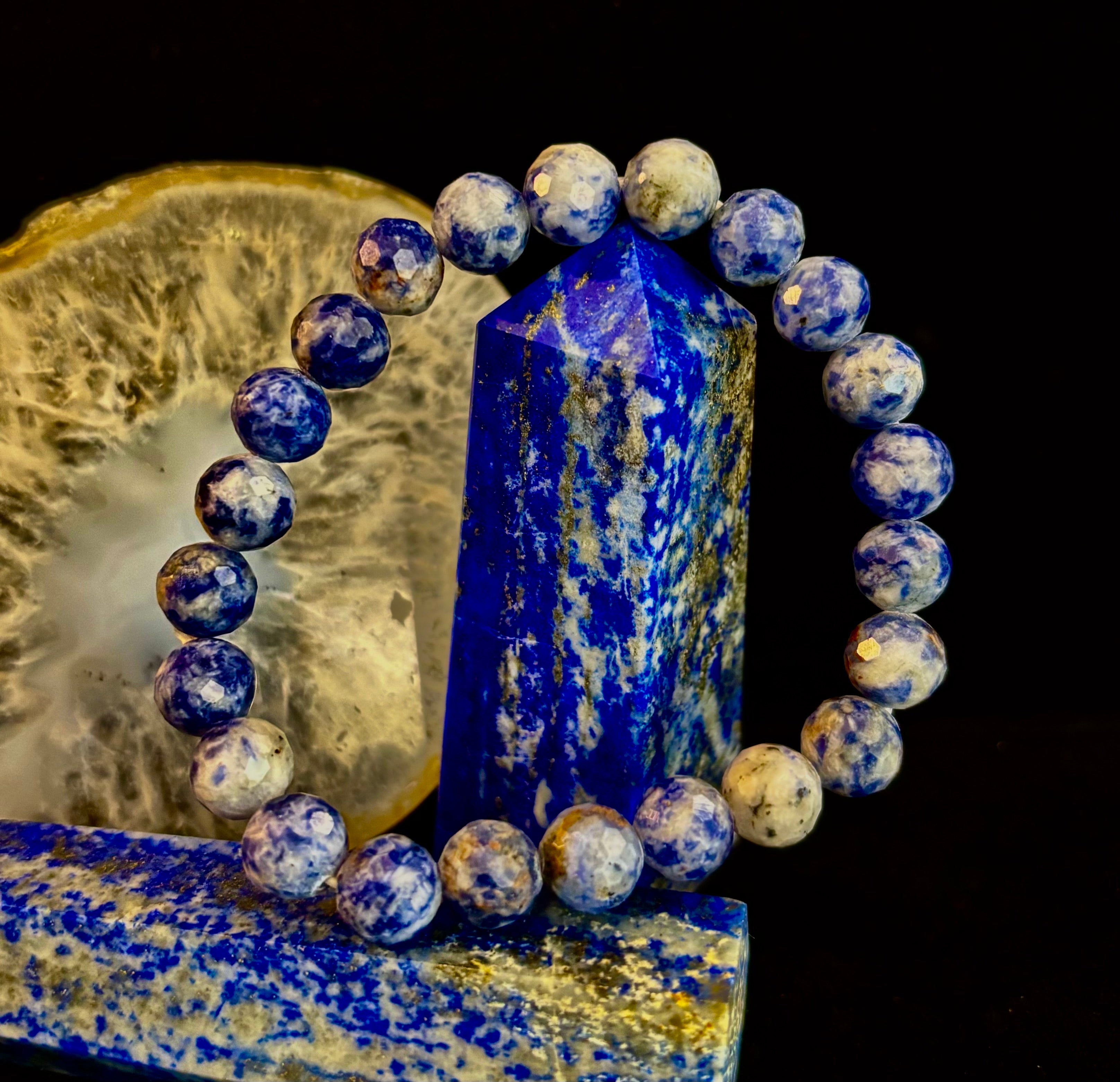 Ocean Stone Blue Spot Jasper Bracelet