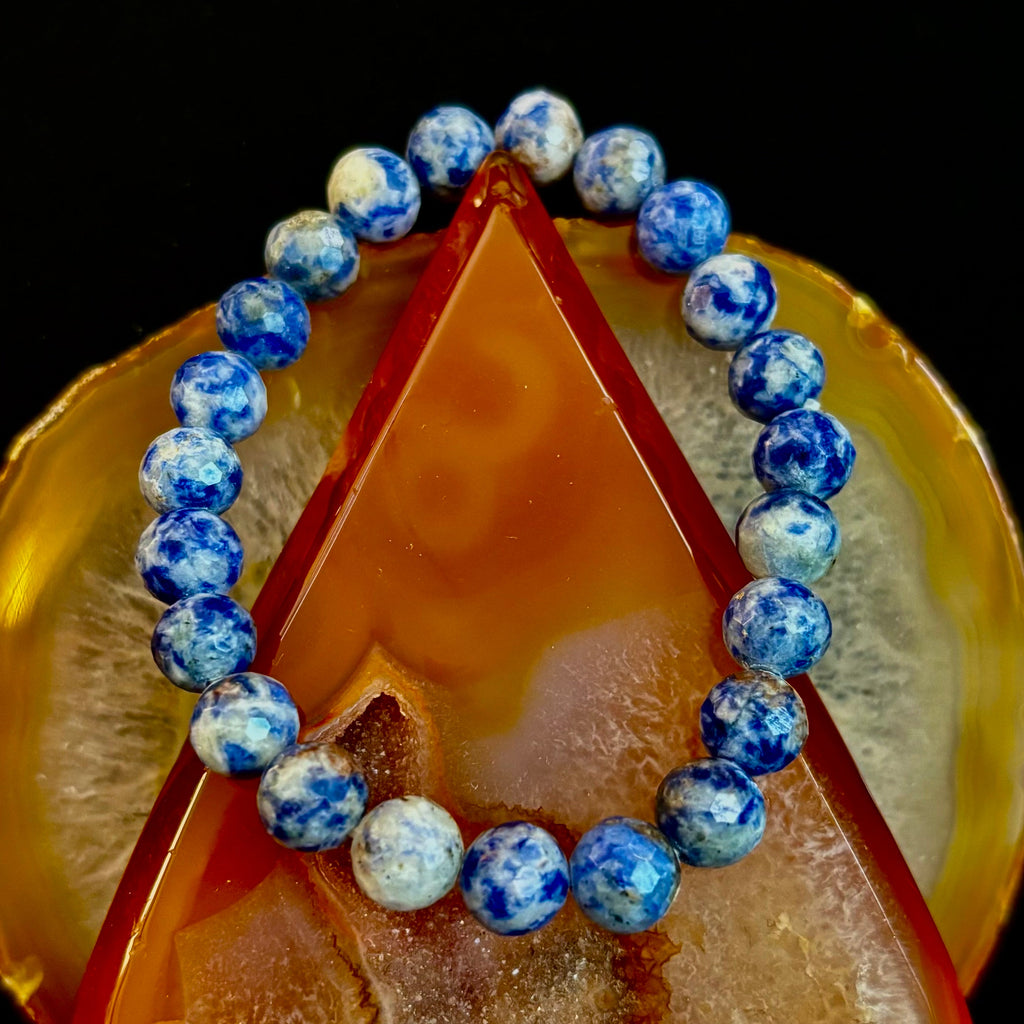Ocean Stone Blue Spot Jasper Bracelet