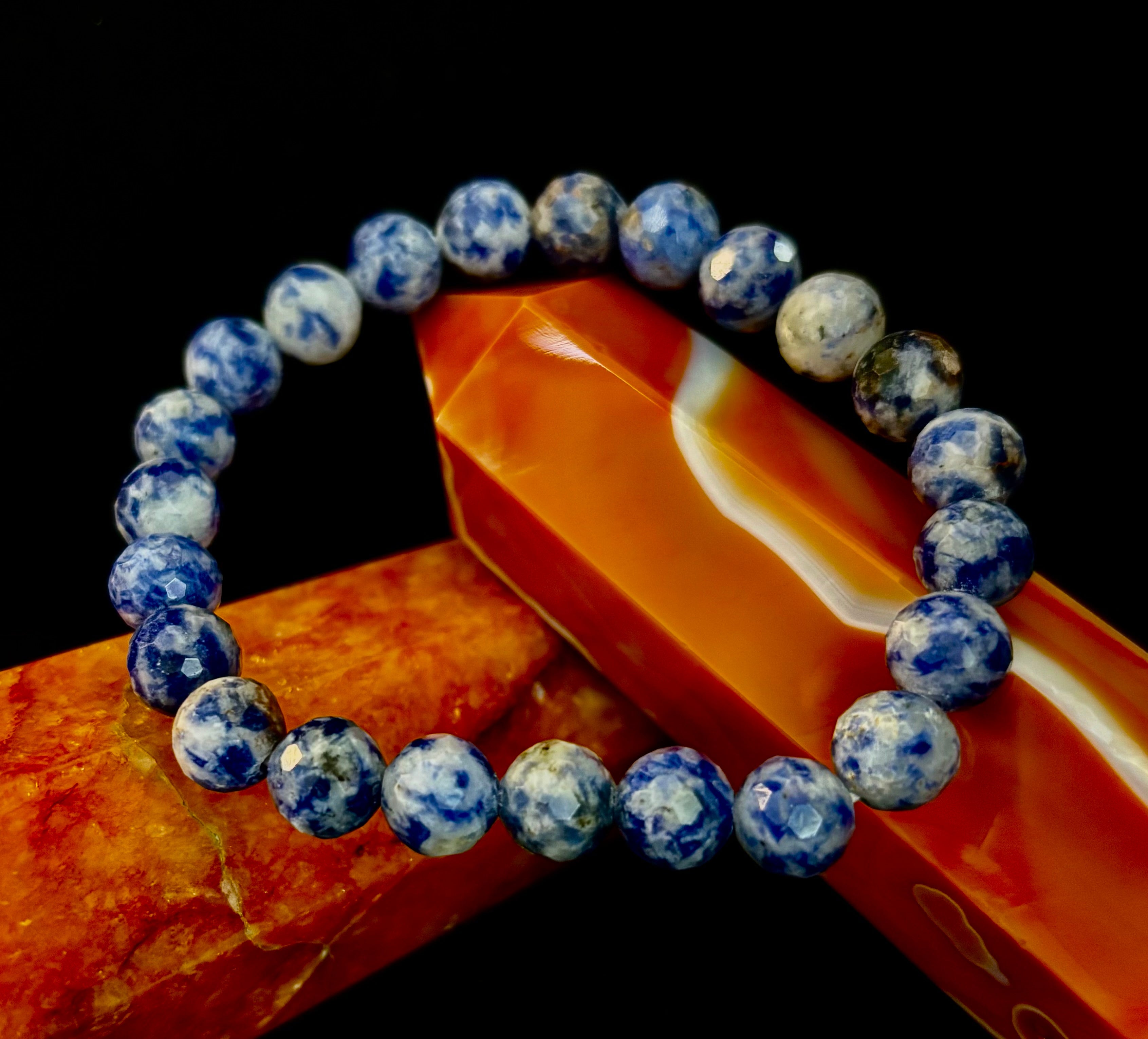 Ocean Stone Blue Spot Jasper Bracelet