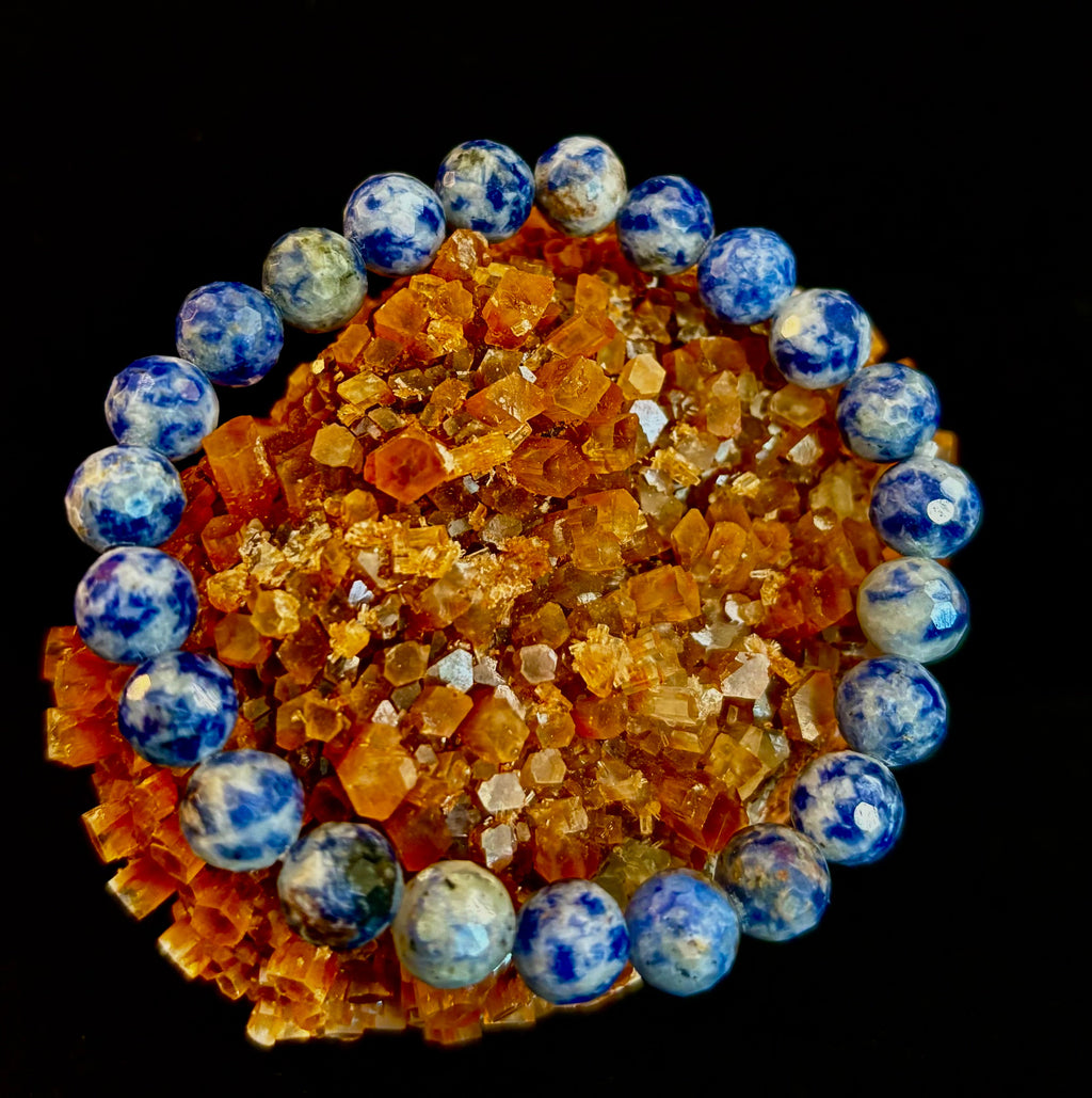 Ocean Stone Blue Spot Jasper Bracelet