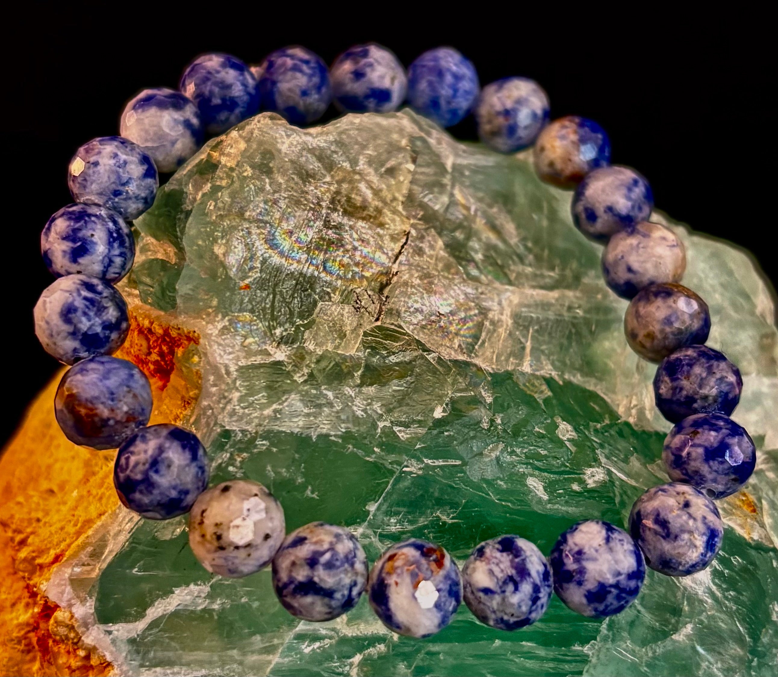 Ocean Stone Blue Spot Jasper Bracelet