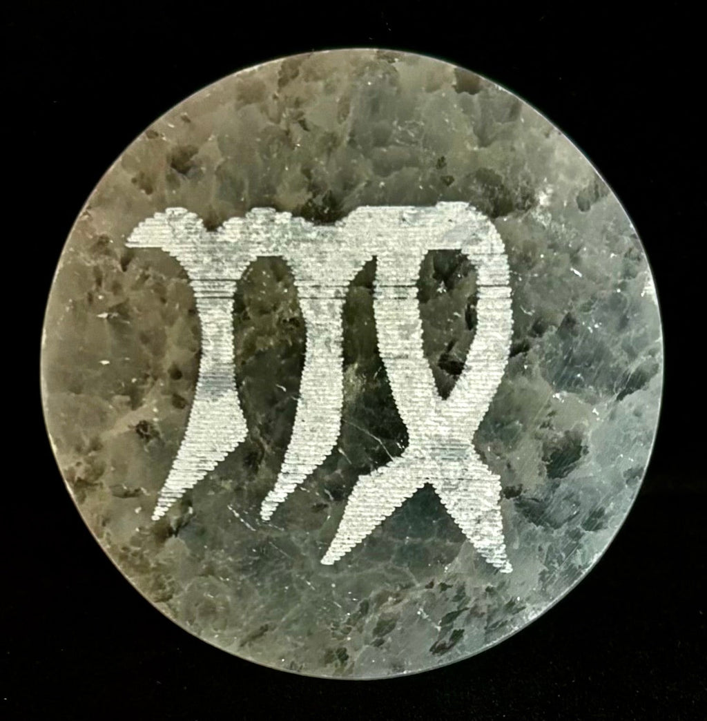 Zodiac Selenite Cleansing Coin – Crystal Cleansing & Astrology Energy Disc