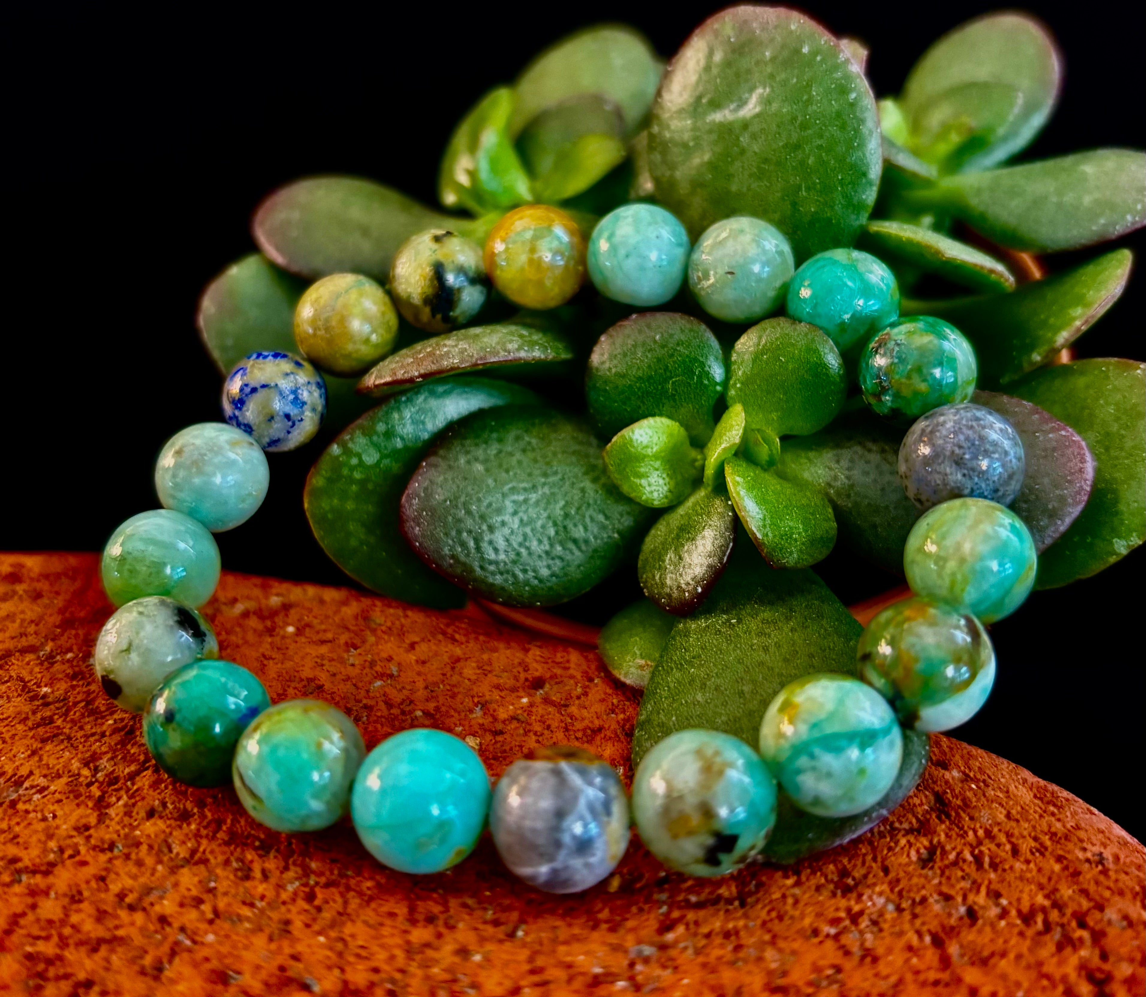 Verdant Soul – Chrysocolla Bracelet (Smaller Wrists)