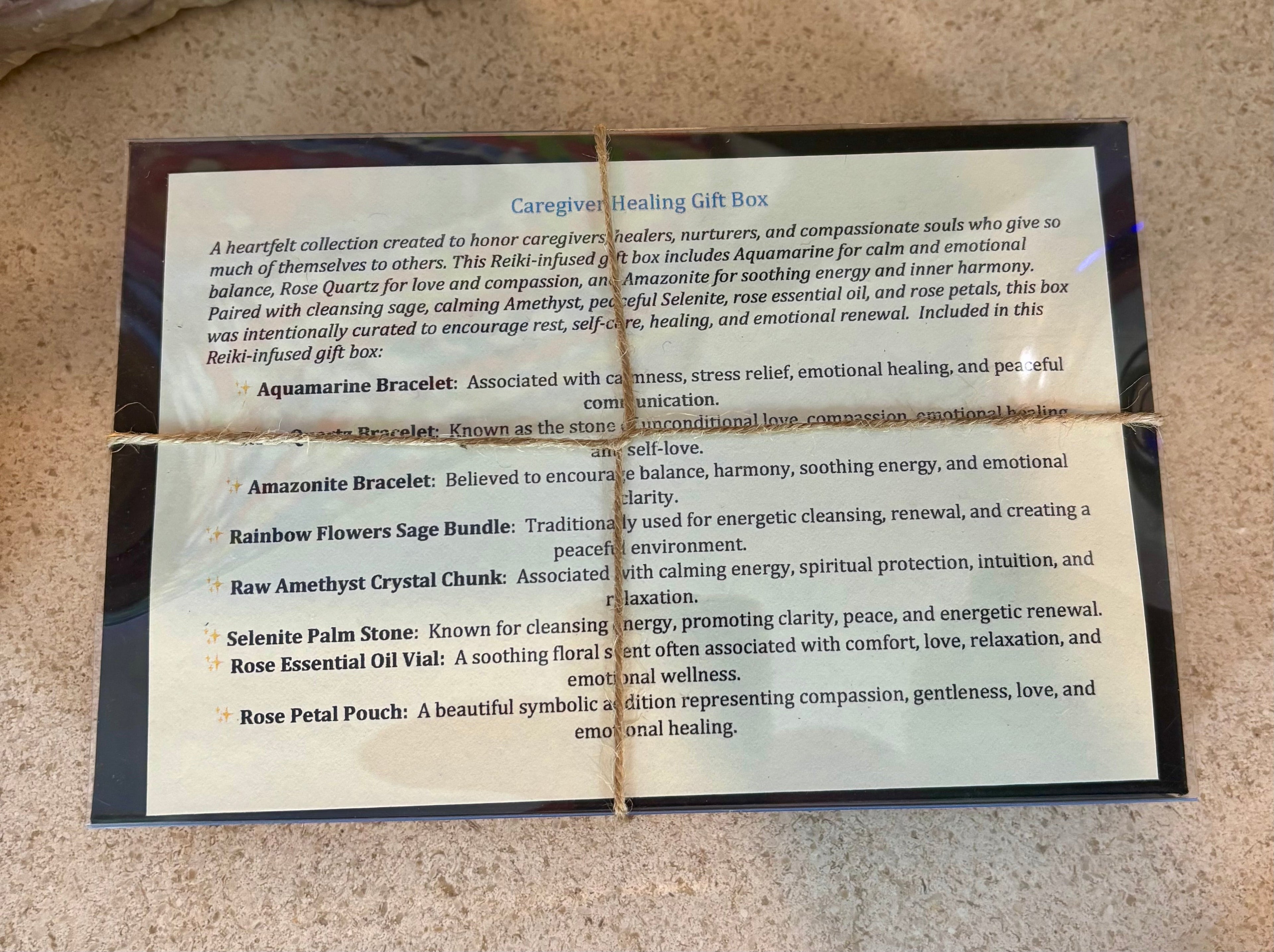 Caregiver Healing Gift Box