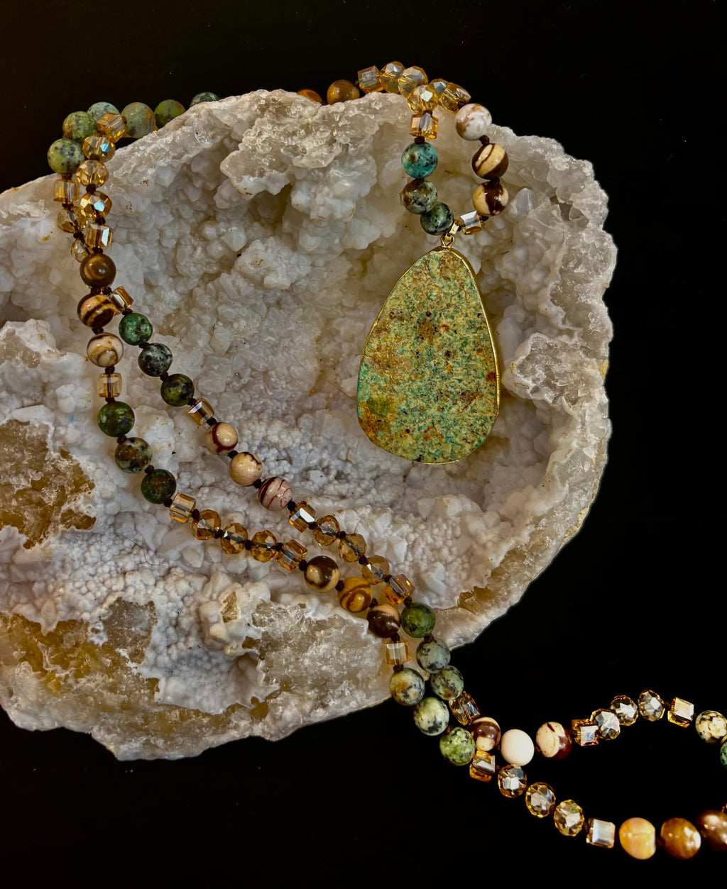 Desert Oasis Jade Statement Necklace