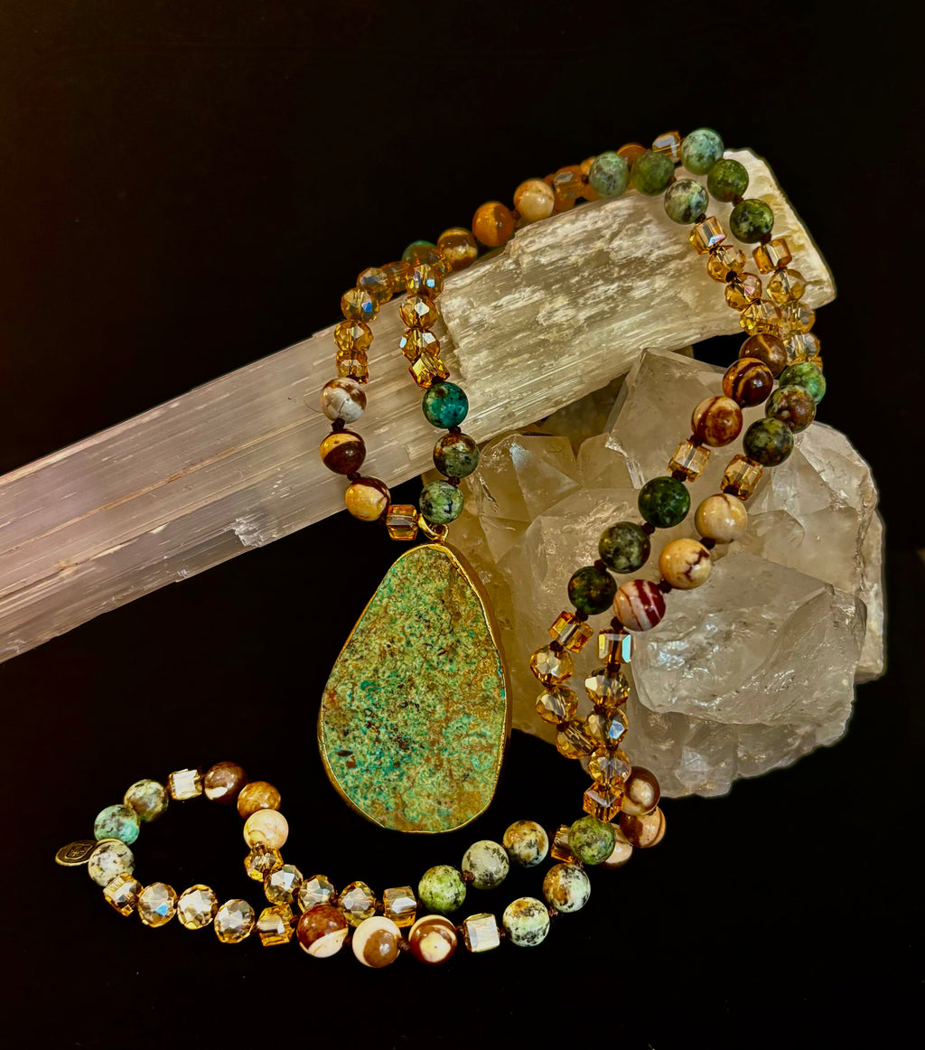 Desert Oasis Jade Statement Necklace