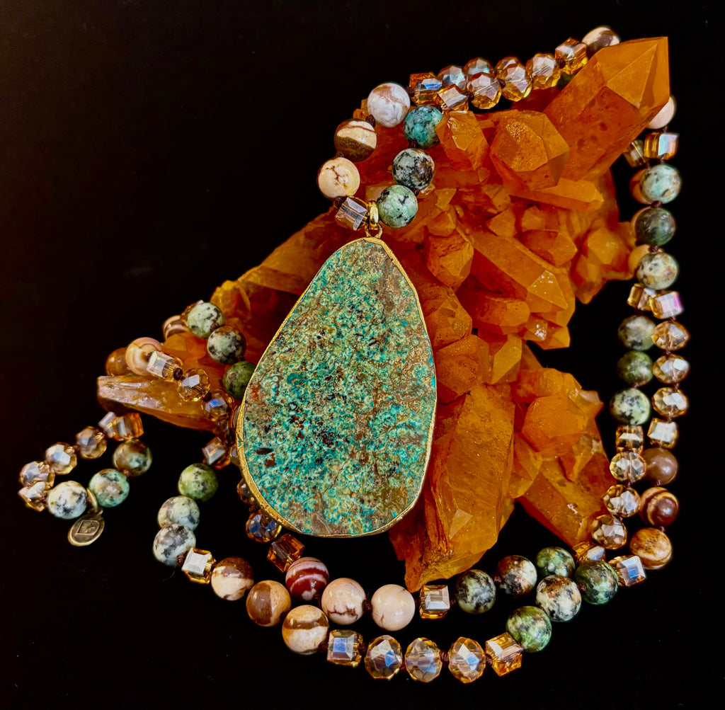 Desert Oasis Jade Statement Necklace