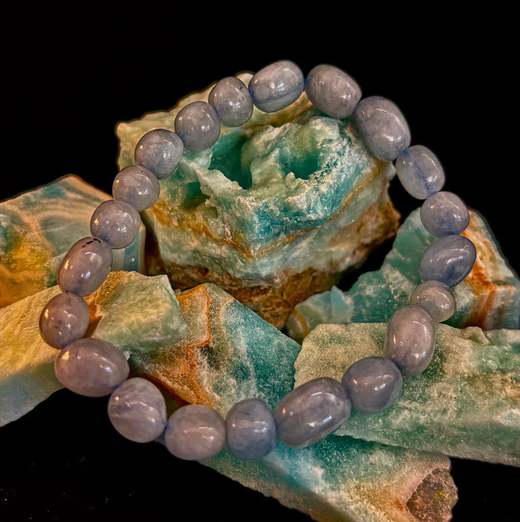 Ocean Whisper Natural Aquamarine Tumbled Bracelet