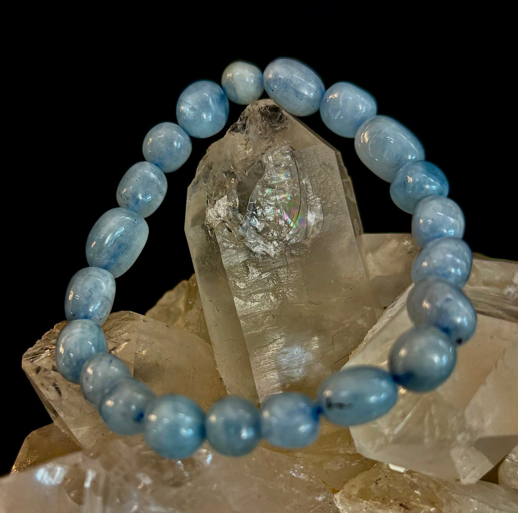 Ocean Whisper Natural Aquamarine Tumbled Bracelet