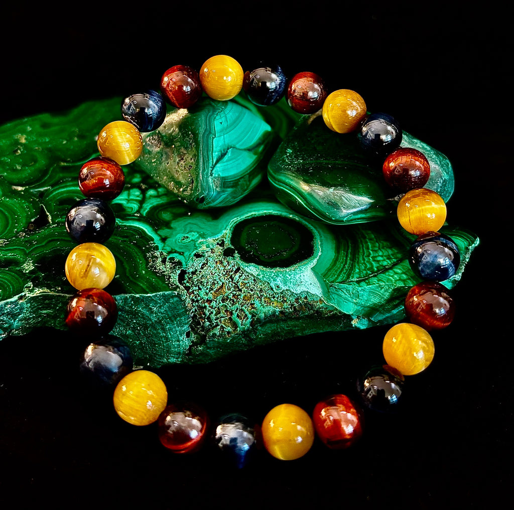Triple Power Tiger Eye Bracelet