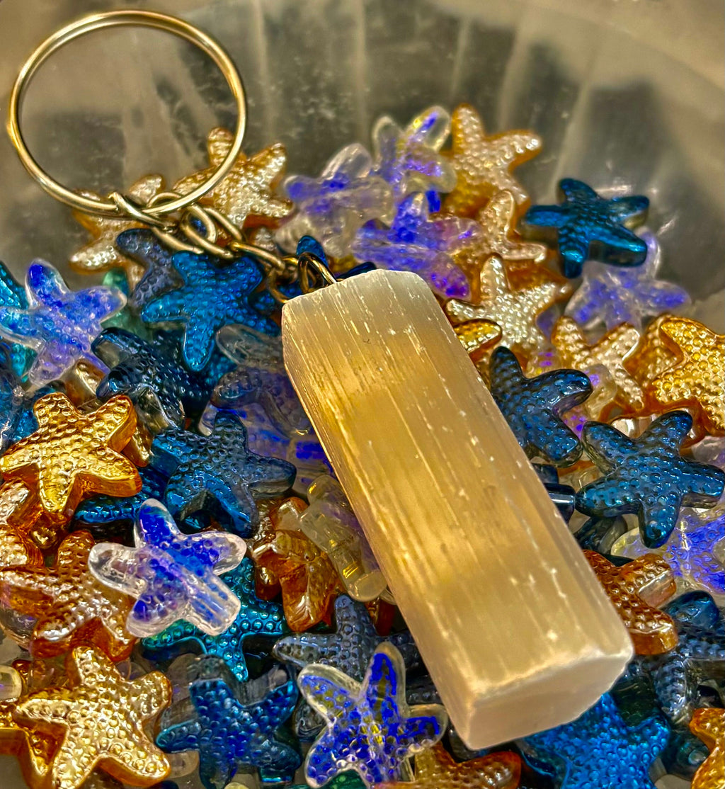 Selenite Energy Cleanse Keychain