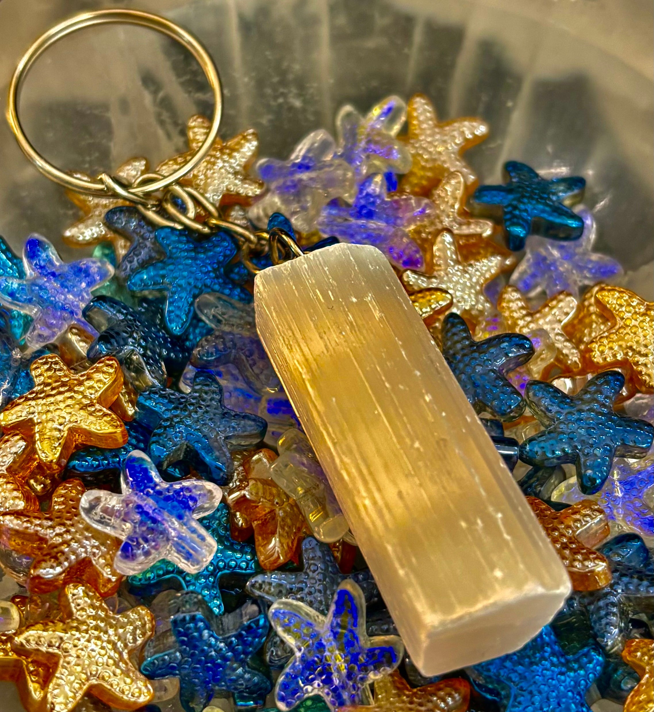 Selenite Energy Cleanse Keychain