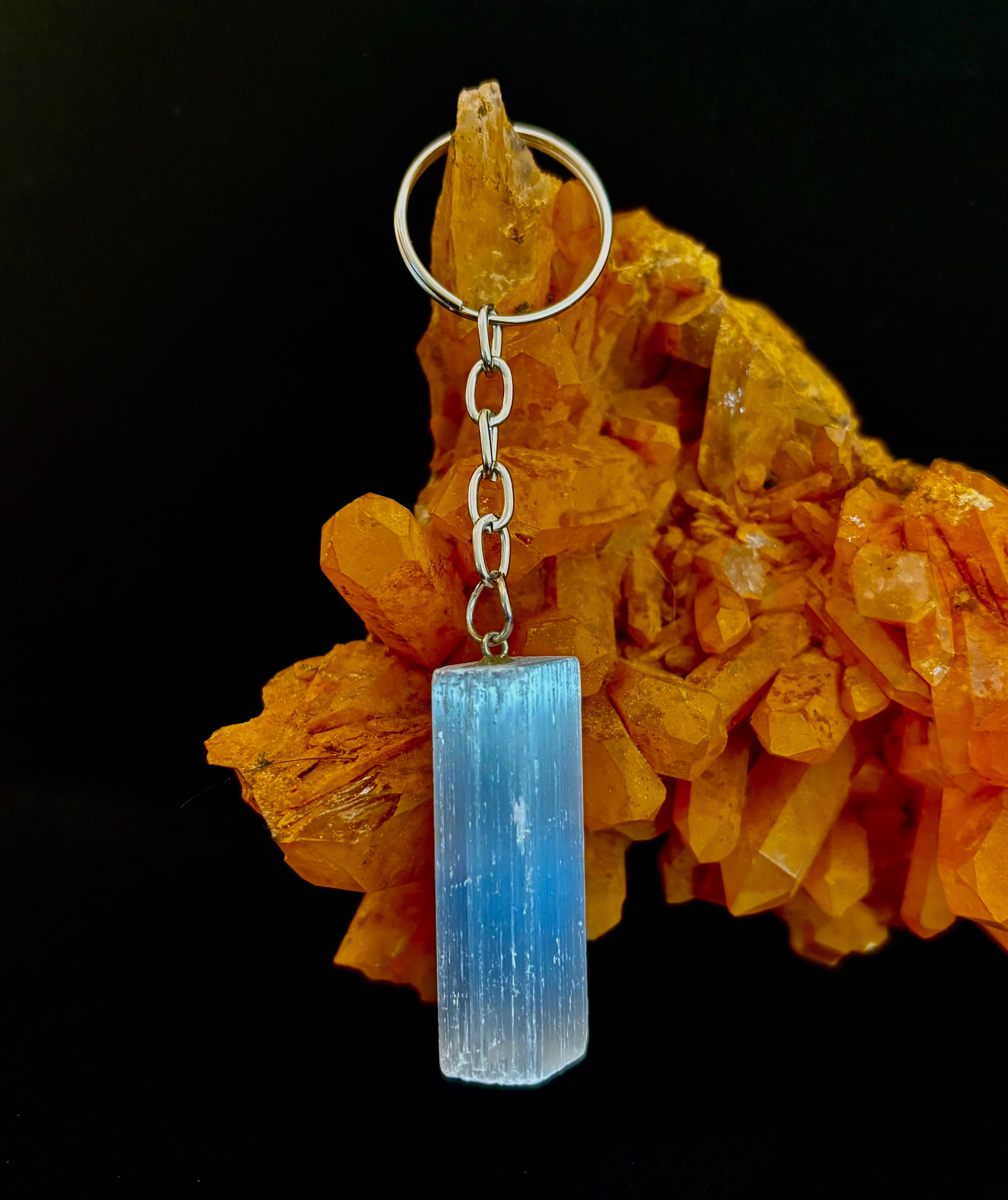 Selenite Energy Cleanse Keychain
