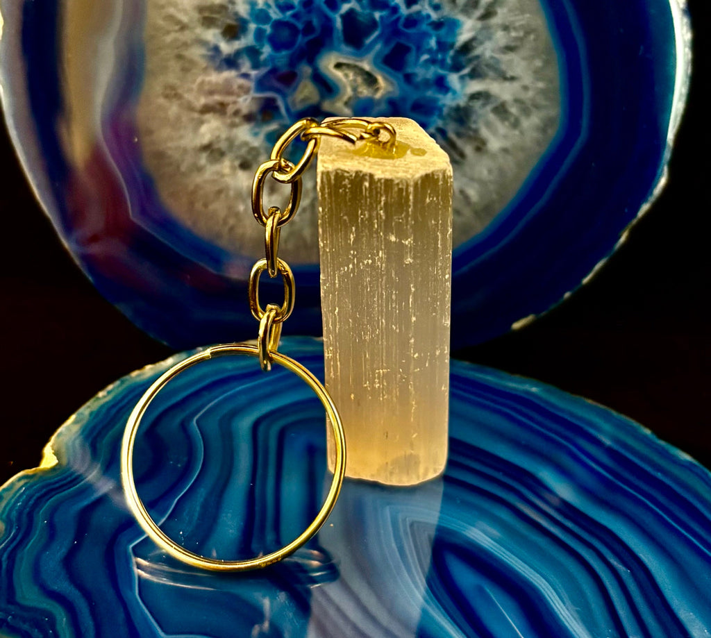 Selenite Energy Cleanse Keychain
