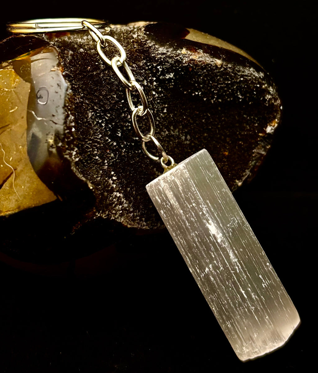 Selenite Energy Cleanse Keychain