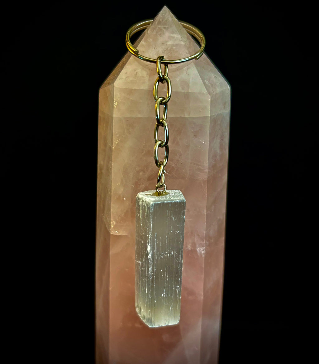 Selenite Energy Cleanse Keychain