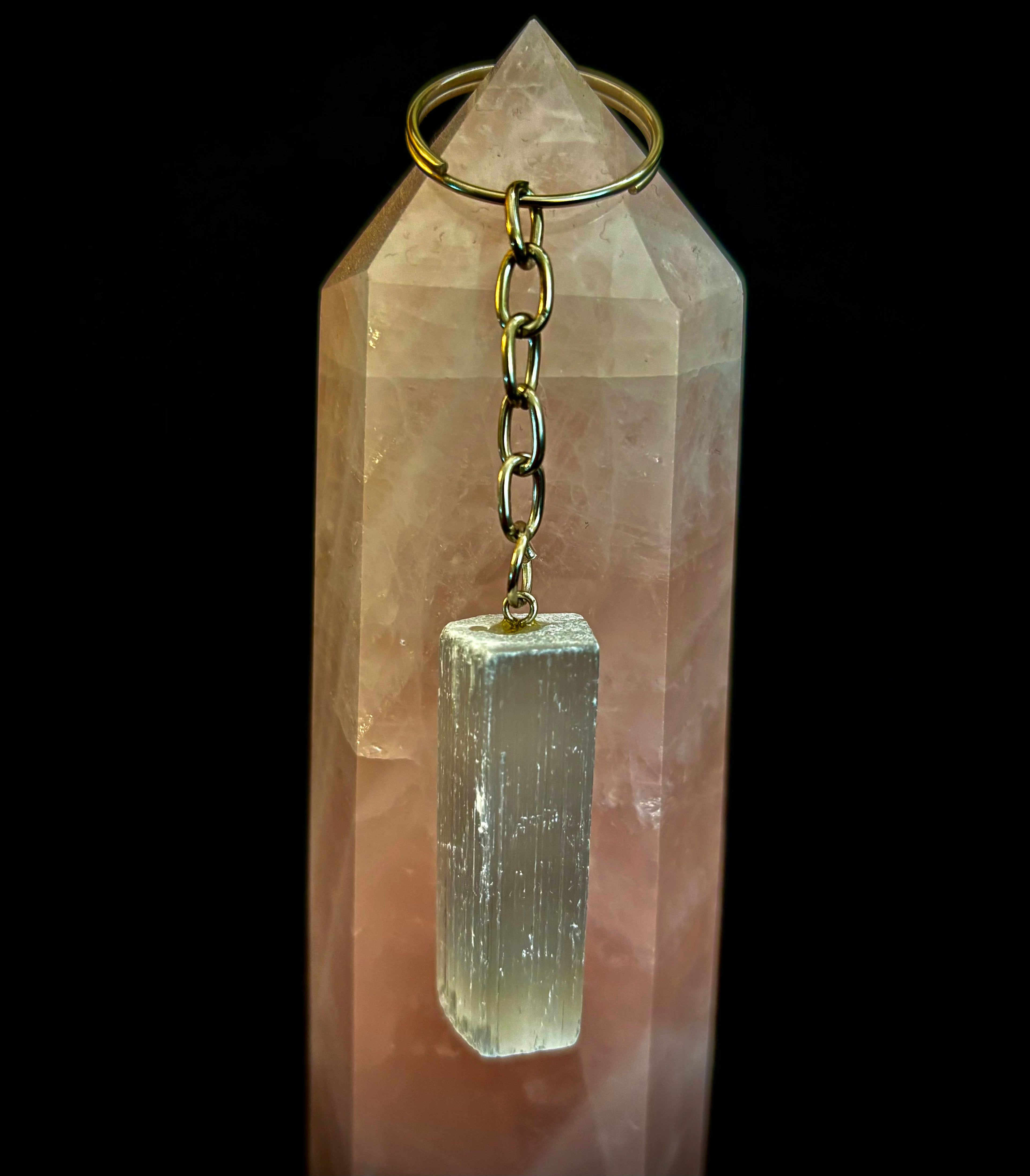 Selenite Energy Cleanse Keychain