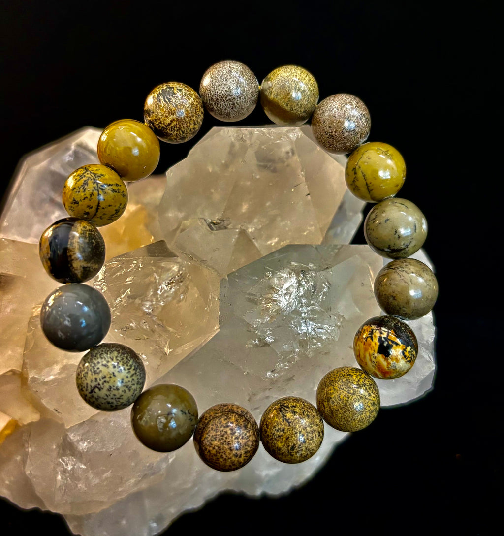 Grass Flower Jasper Bracelet – 10mm | Small–Medium (6.5"–7")