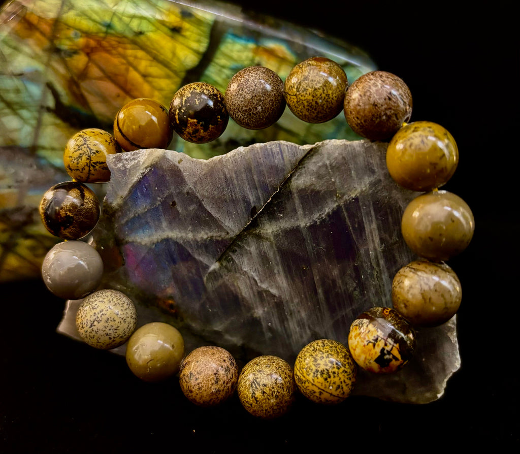 Grass Flower Jasper Bracelet – 10mm | Small–Medium (6.5"–7")