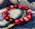 Fuchsia Fire Agate Bracelet