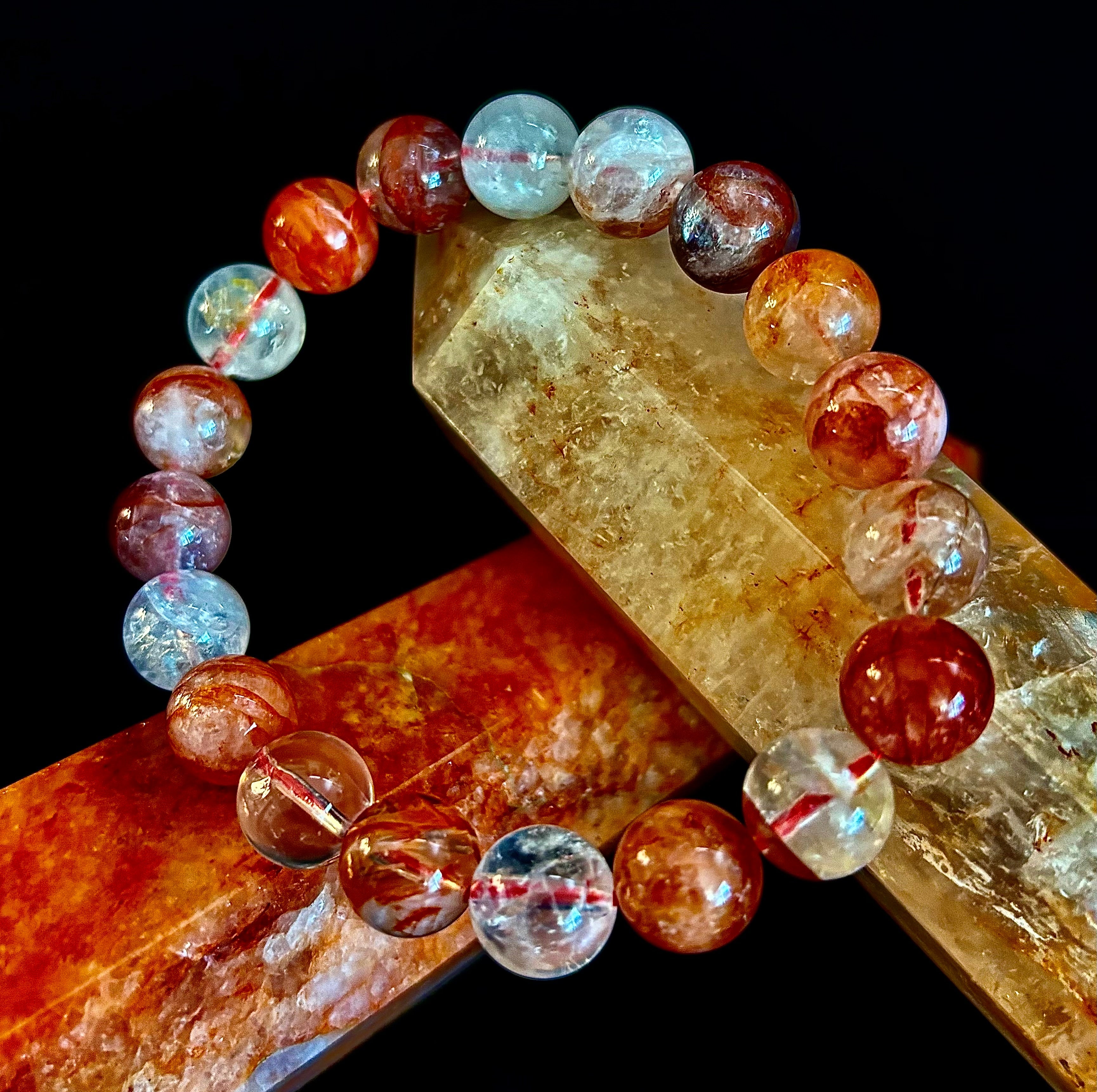 Ignite Within - Fire Quartz (Hematoid Quartz) Bracelet