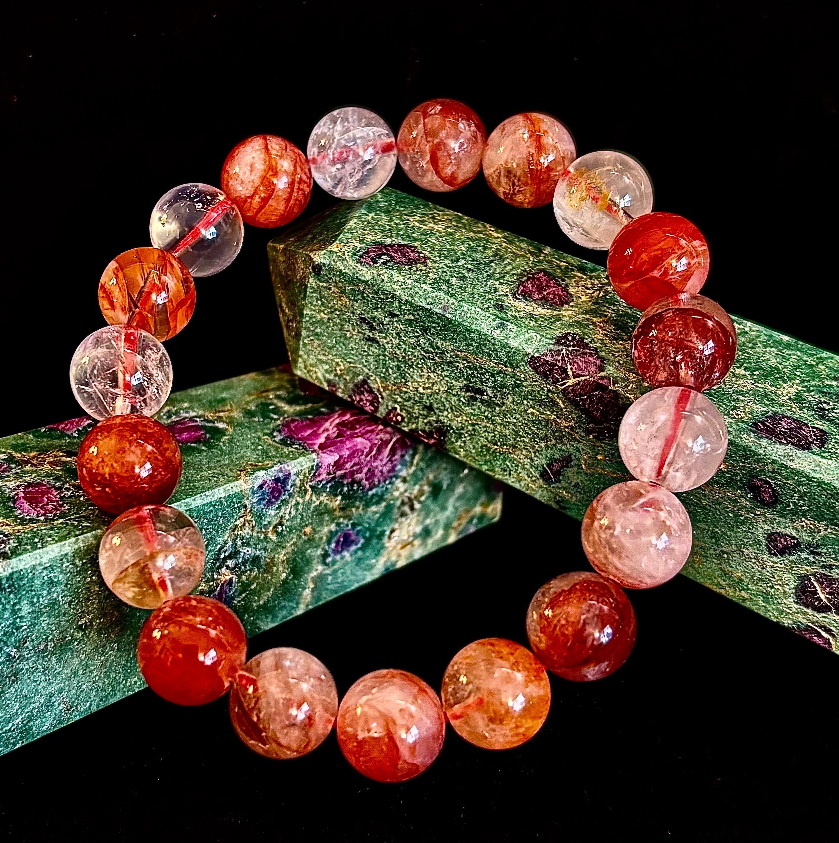 Ignite Within - Fire Quartz (Hematoid Quartz) Bracelet
