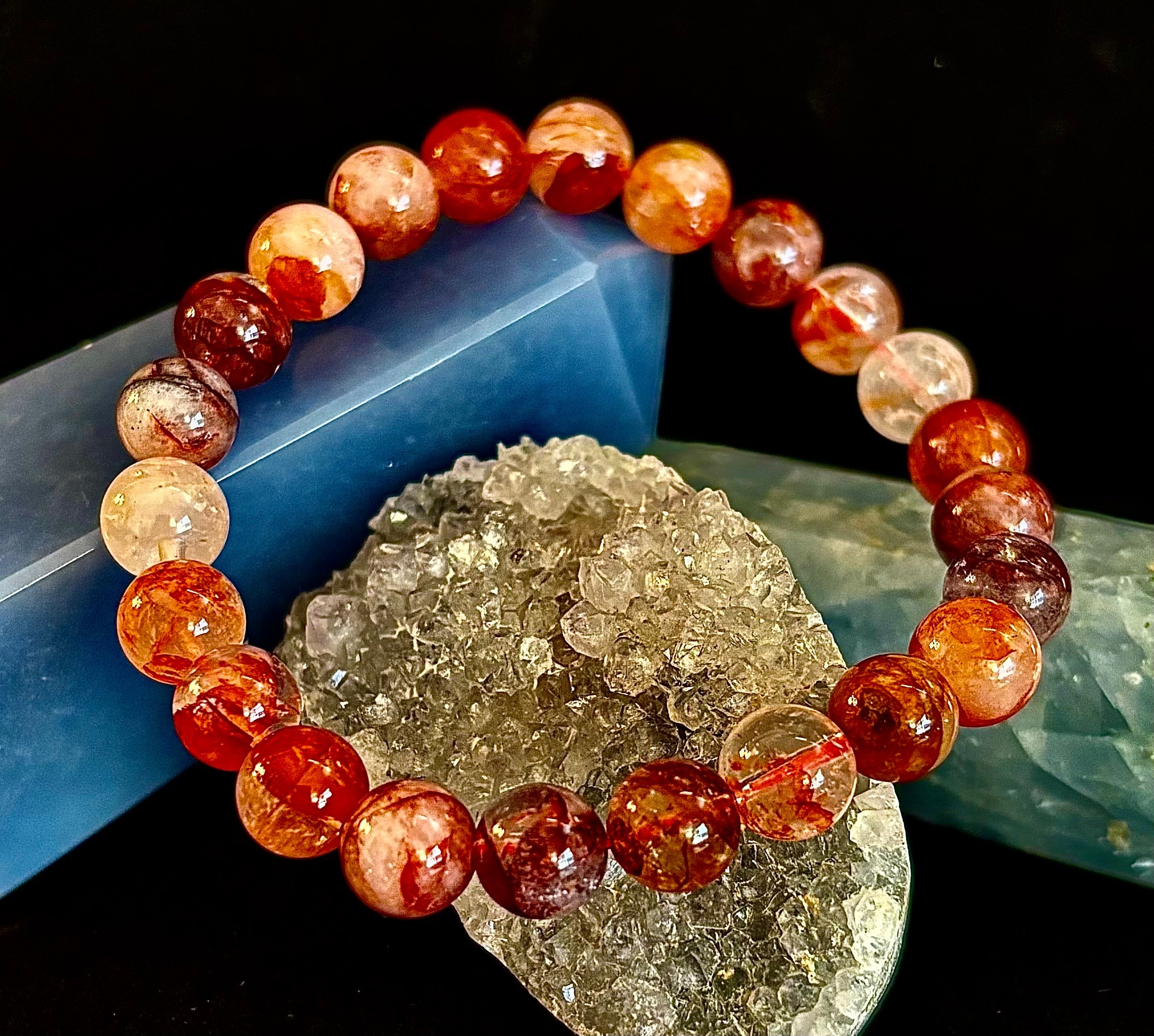 Ignite Within - Fire Quartz (Hematoid Quartz) Bracelet