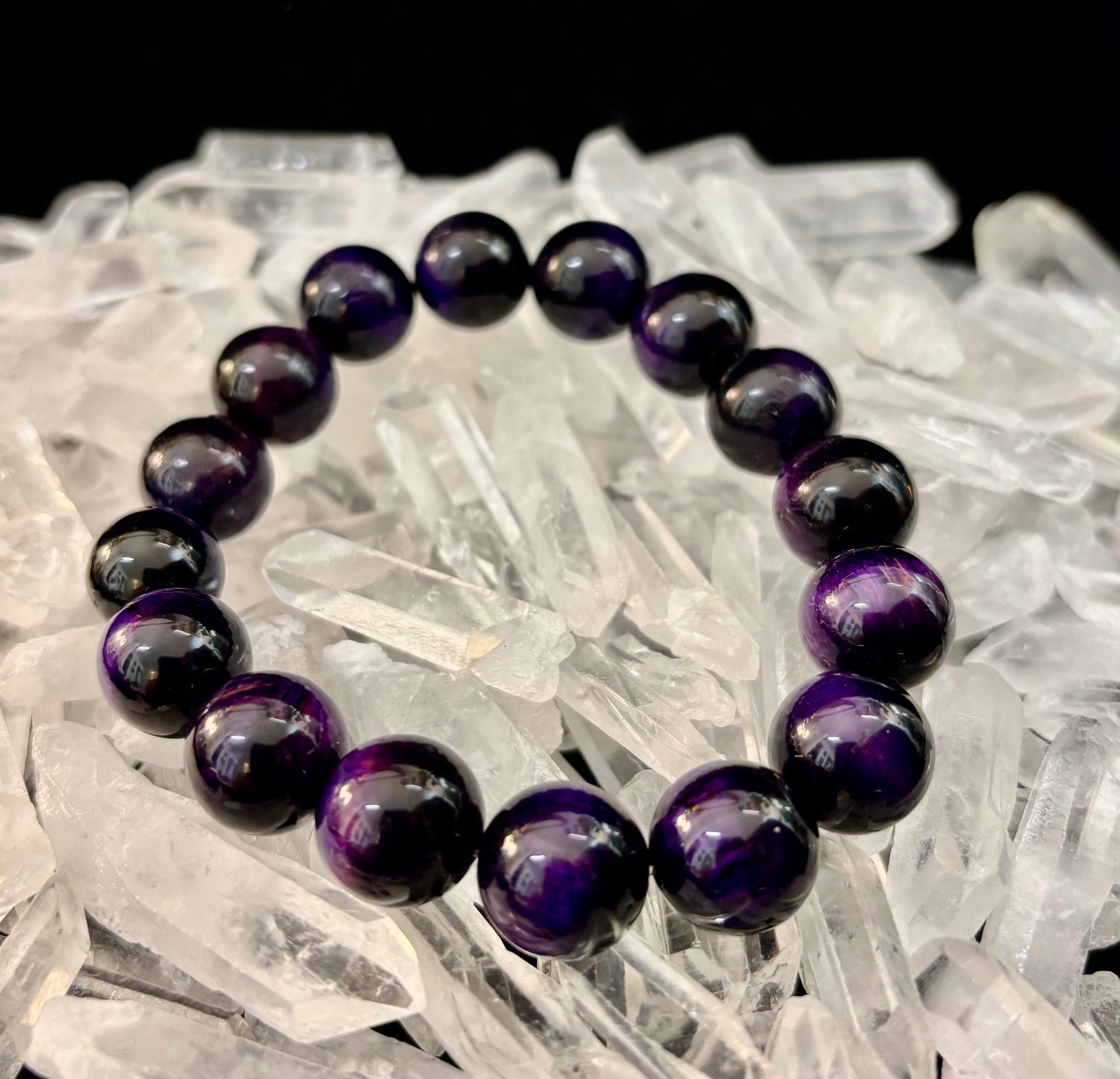 Midnight Majesty Dark Purple Agate Bracelet