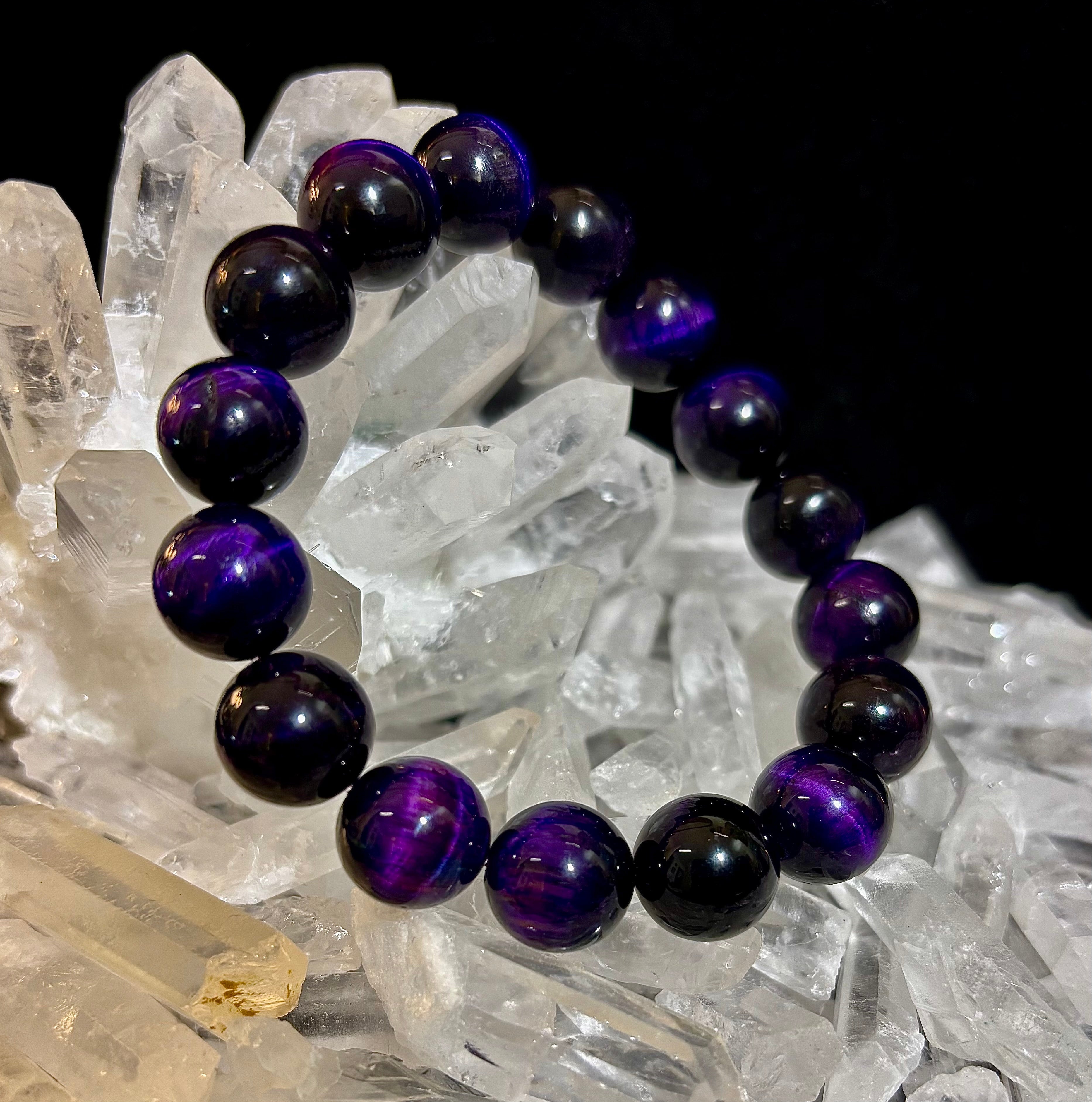 Midnight Majesty Dark Purple Agate Bracelet