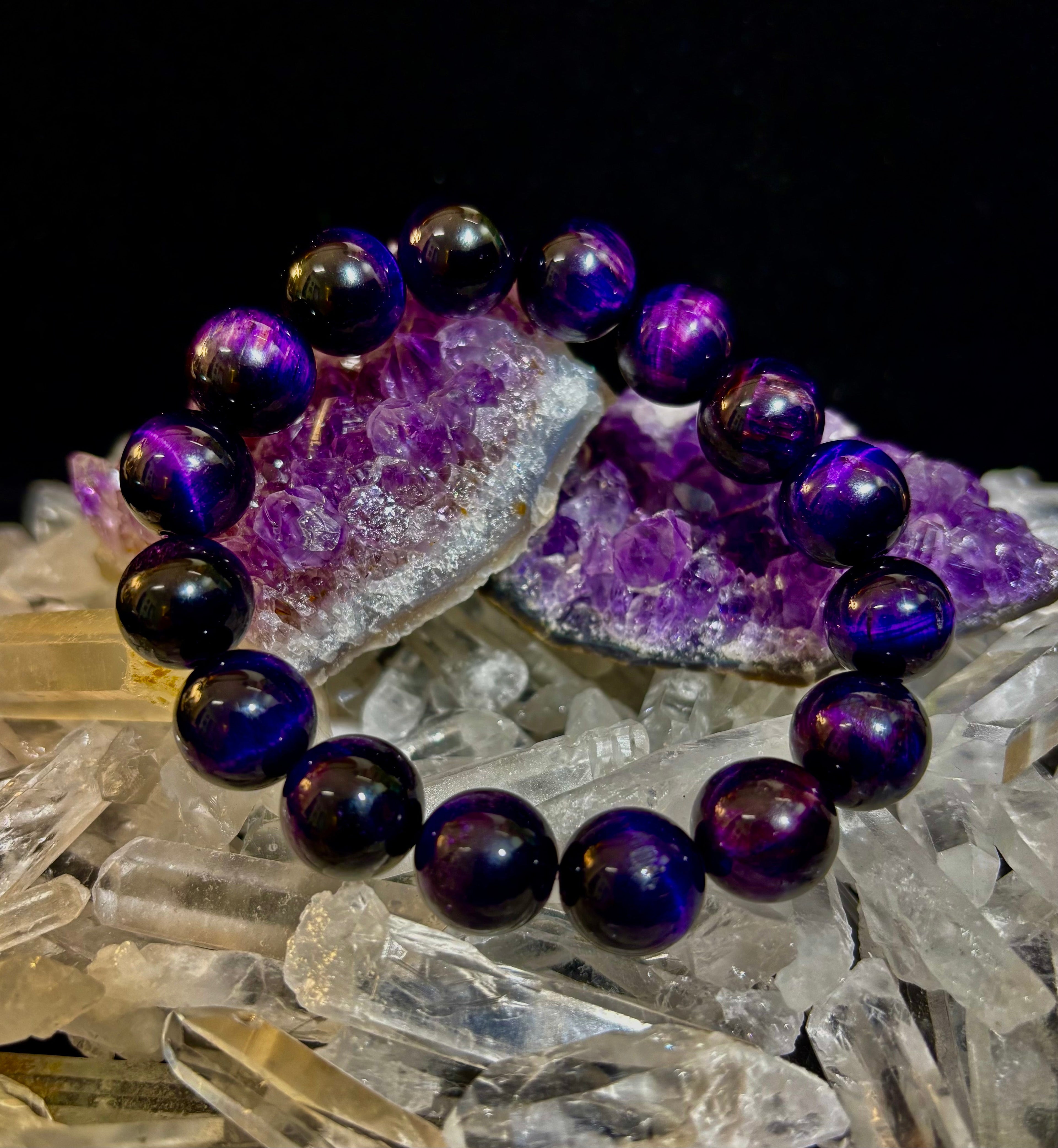 Midnight Majesty Dark Purple Agate Bracelet