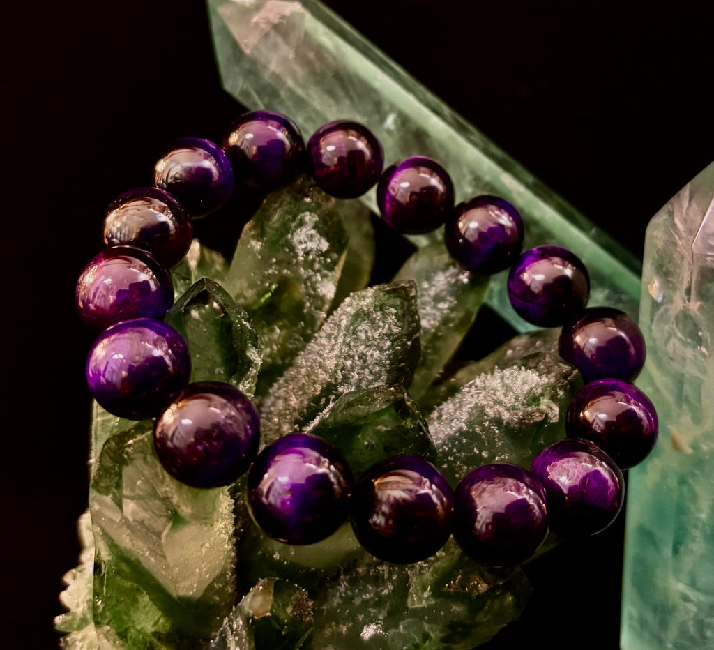 Midnight Majesty Dark Purple Agate Bracelet