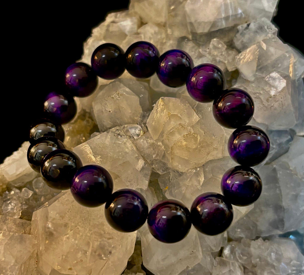 Midnight Majesty Dark Purple Agate Bracelet