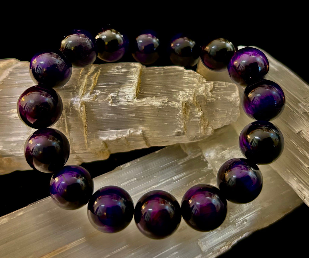 Midnight Majesty Dark Purple Agate Bracelet