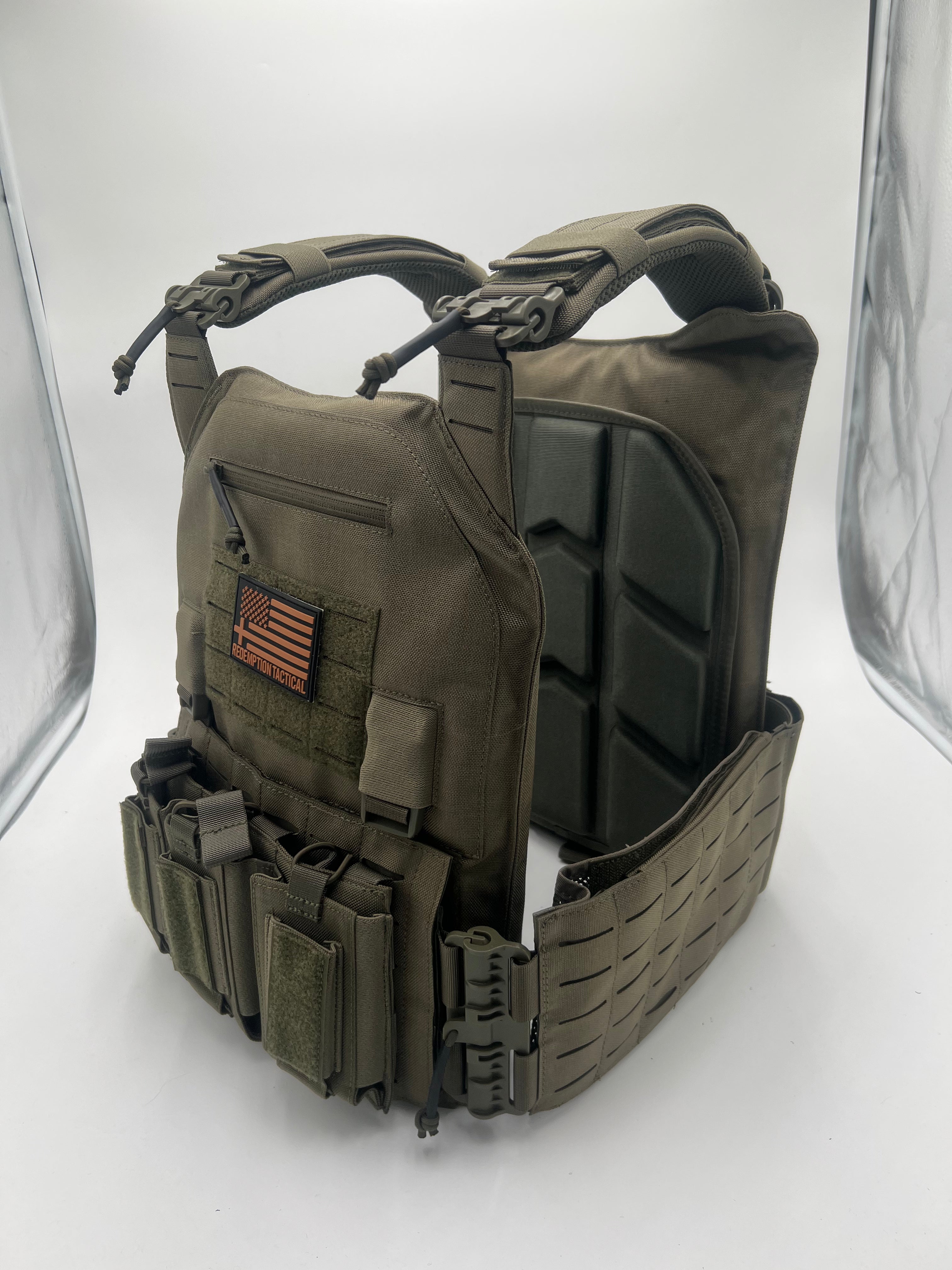BIG BOY Crusader 2.0 XL Armor COMBO PACKAGE LIGHTWEIGHT LEVEL IV (2) XL Ceramic Front/Back Plates