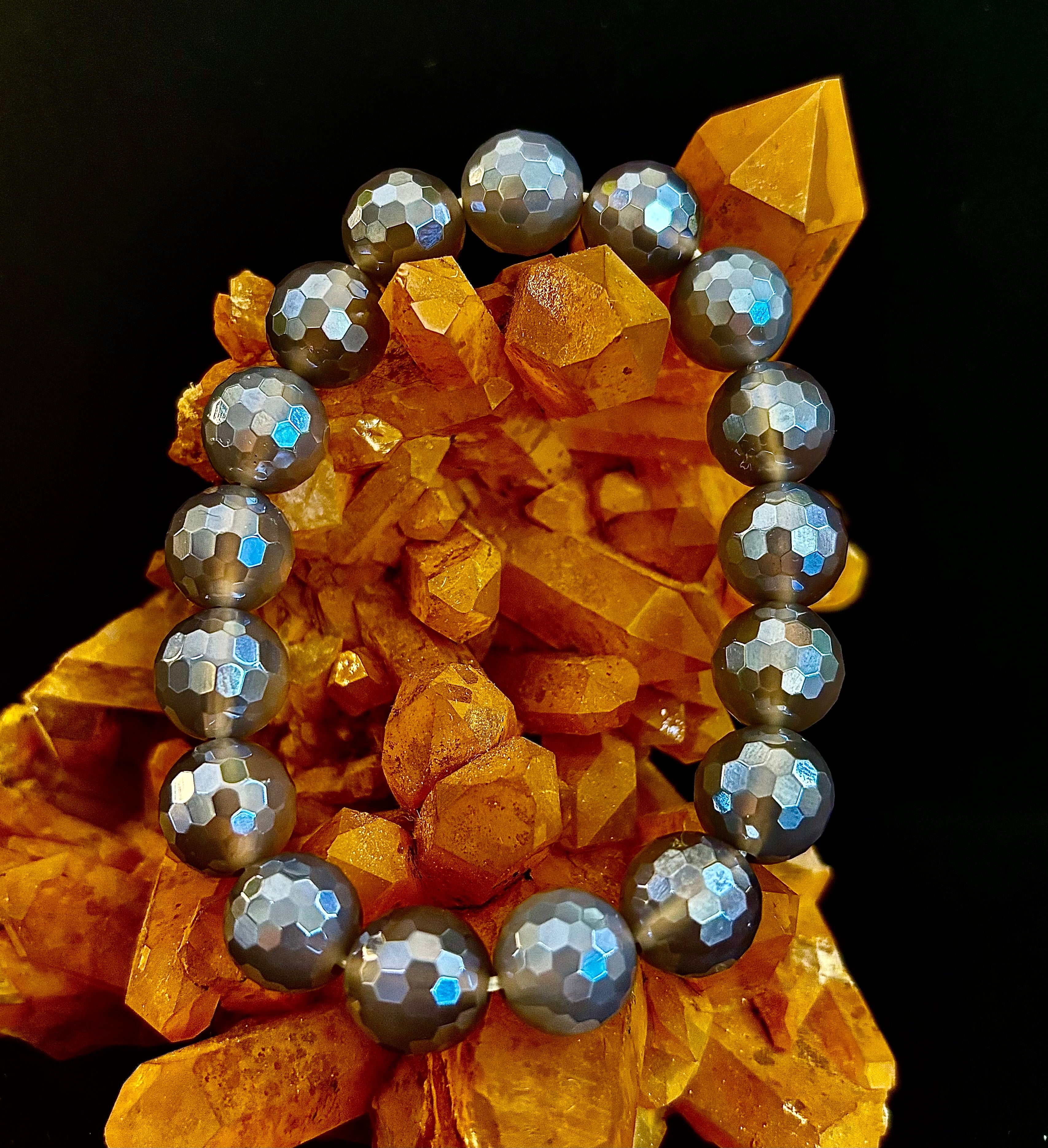 I Feel So Free - Mystic Agate 12mm Faceted Bracelet