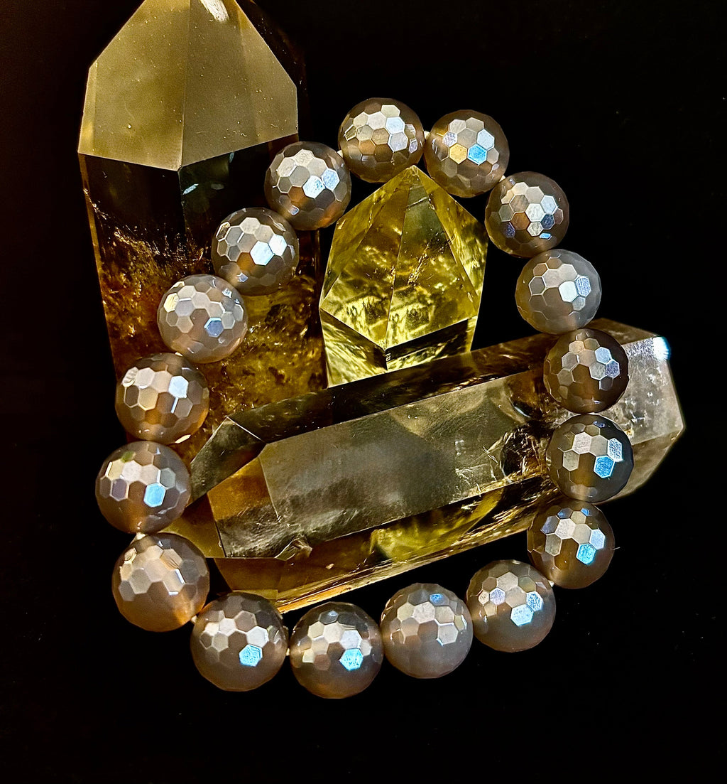 I Feel So Free - Mystic Agate 12mm Faceted Bracelet