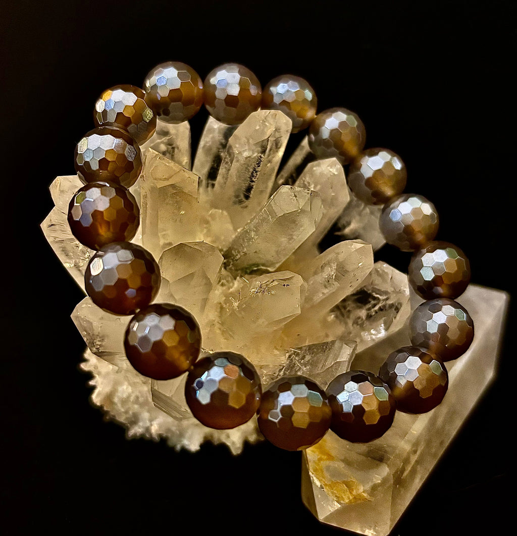 I Feel So Free - Mystic Agate 12mm Faceted Bracelet