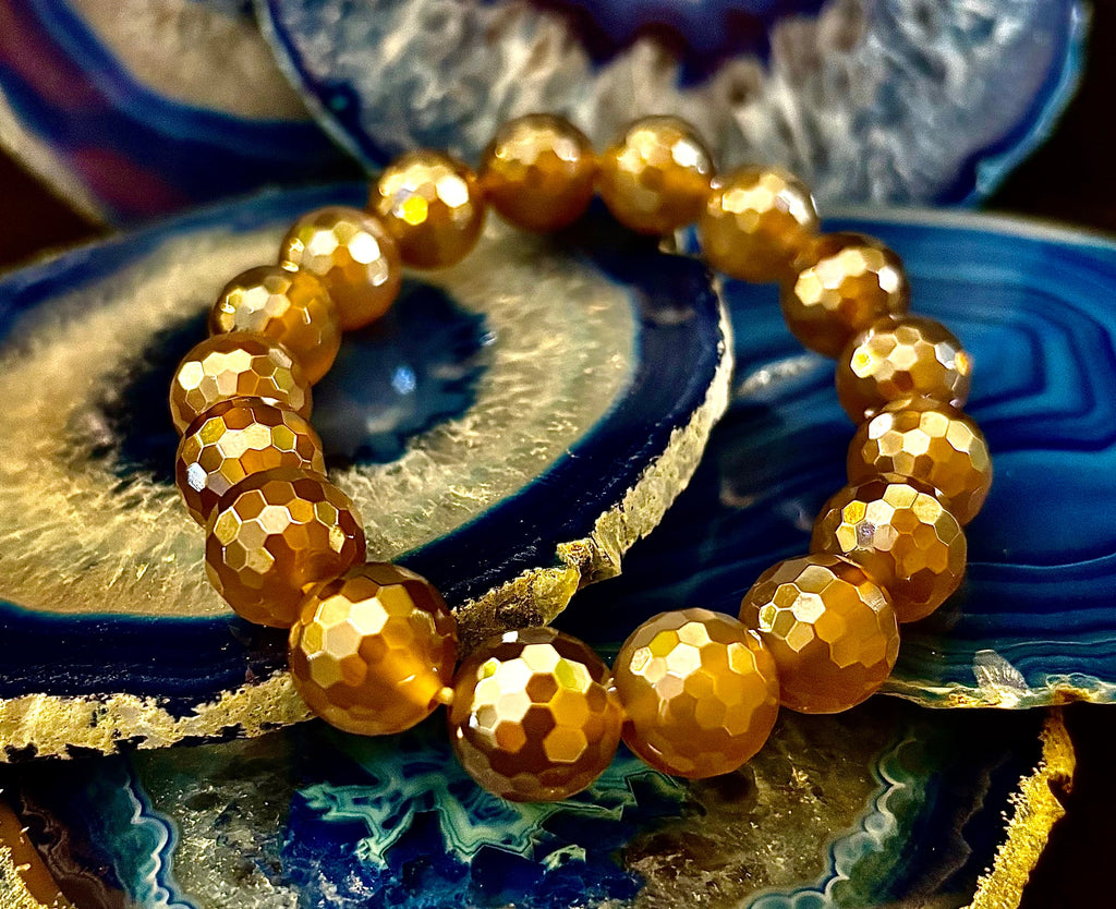 I Feel So Free - Mystic Agate 12mm Faceted Bracelet