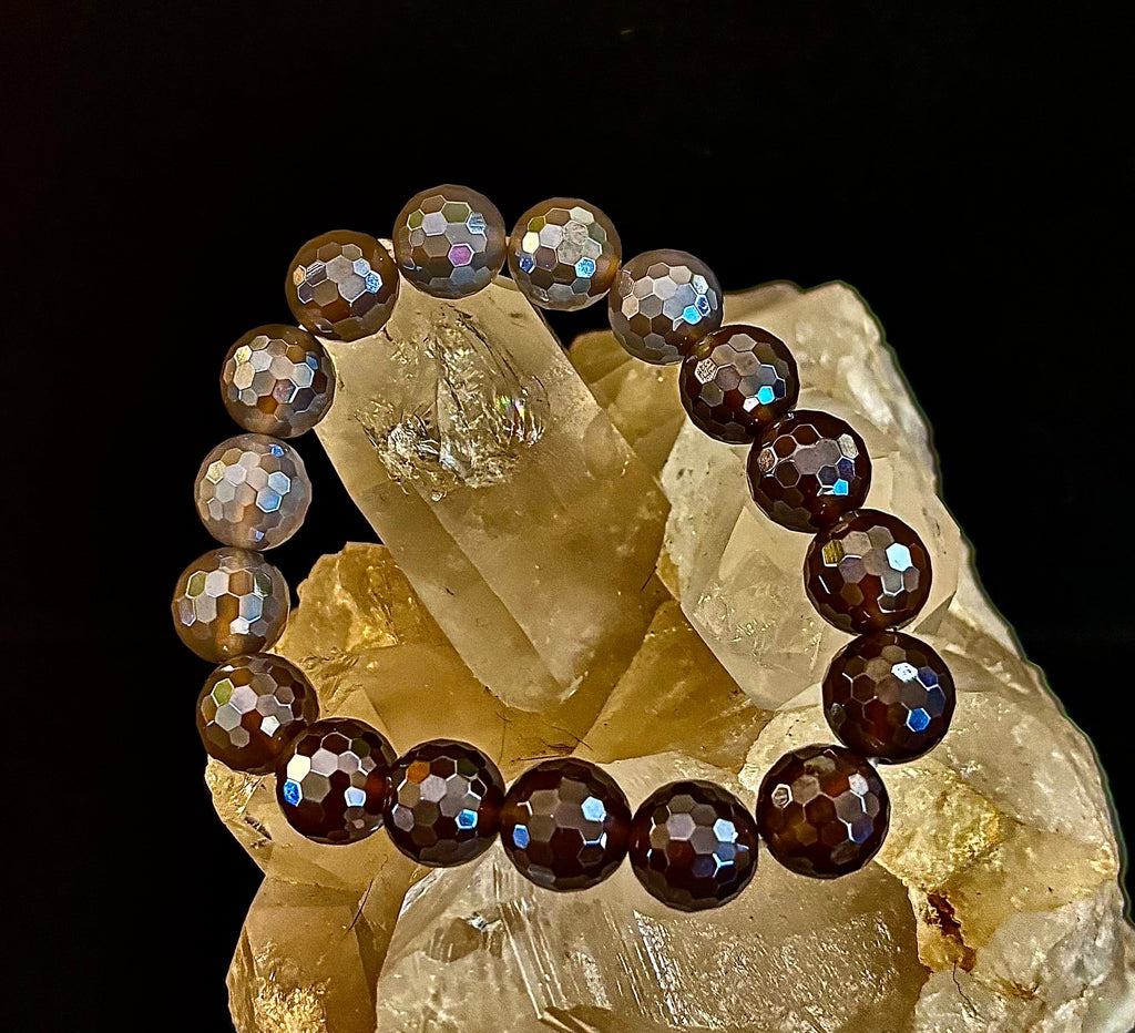 I Feel So Free - Mystic Agate 12mm Faceted Bracelet