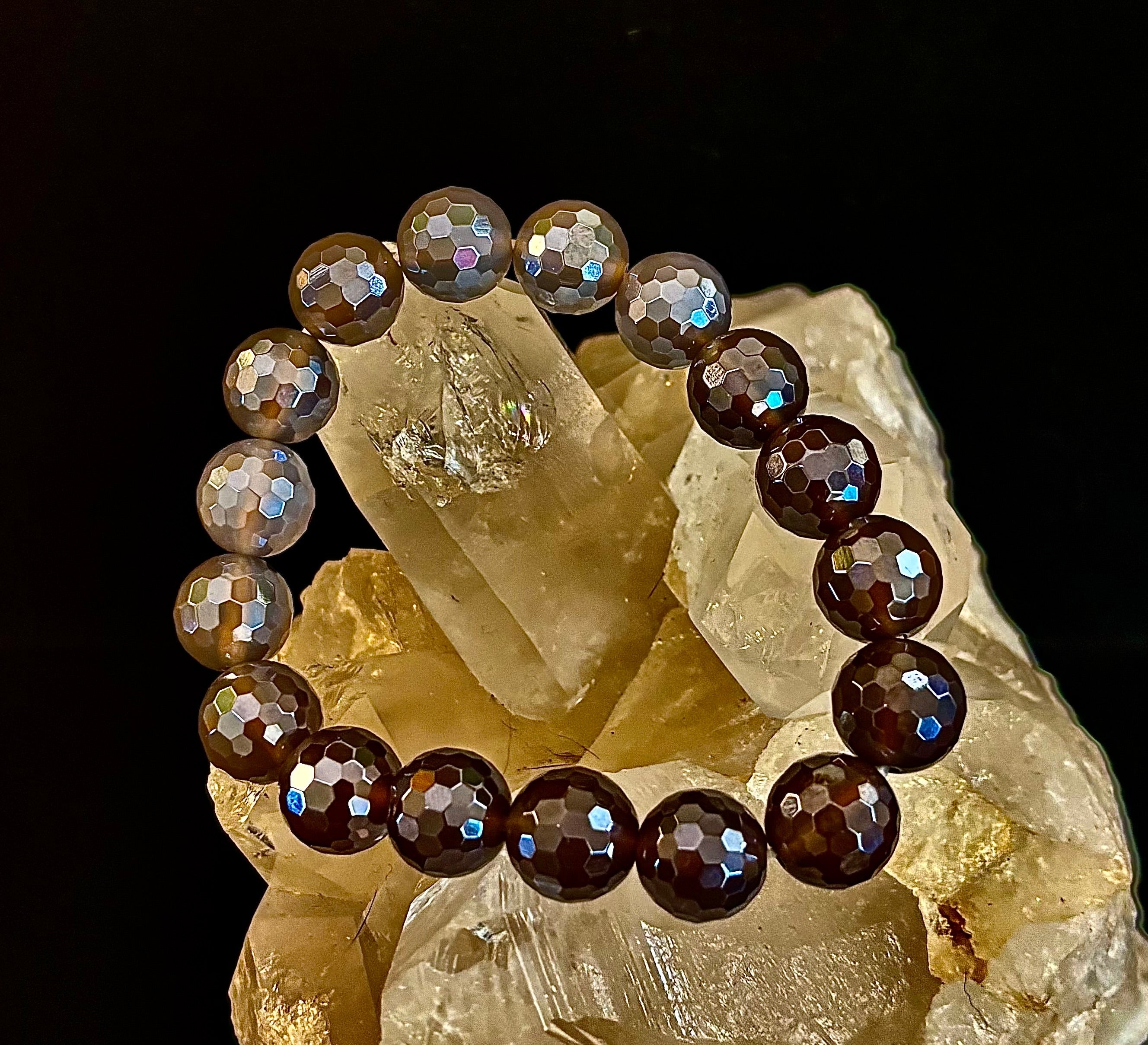 I Feel So Free - Mystic Agate 12mm Faceted Bracelet