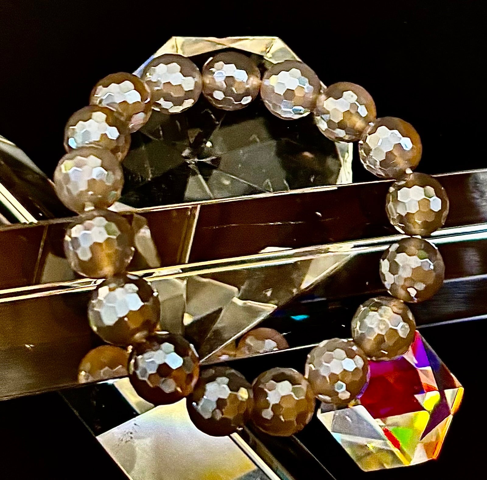 I Feel So Free - Mystic Agate 12mm Faceted Bracelet