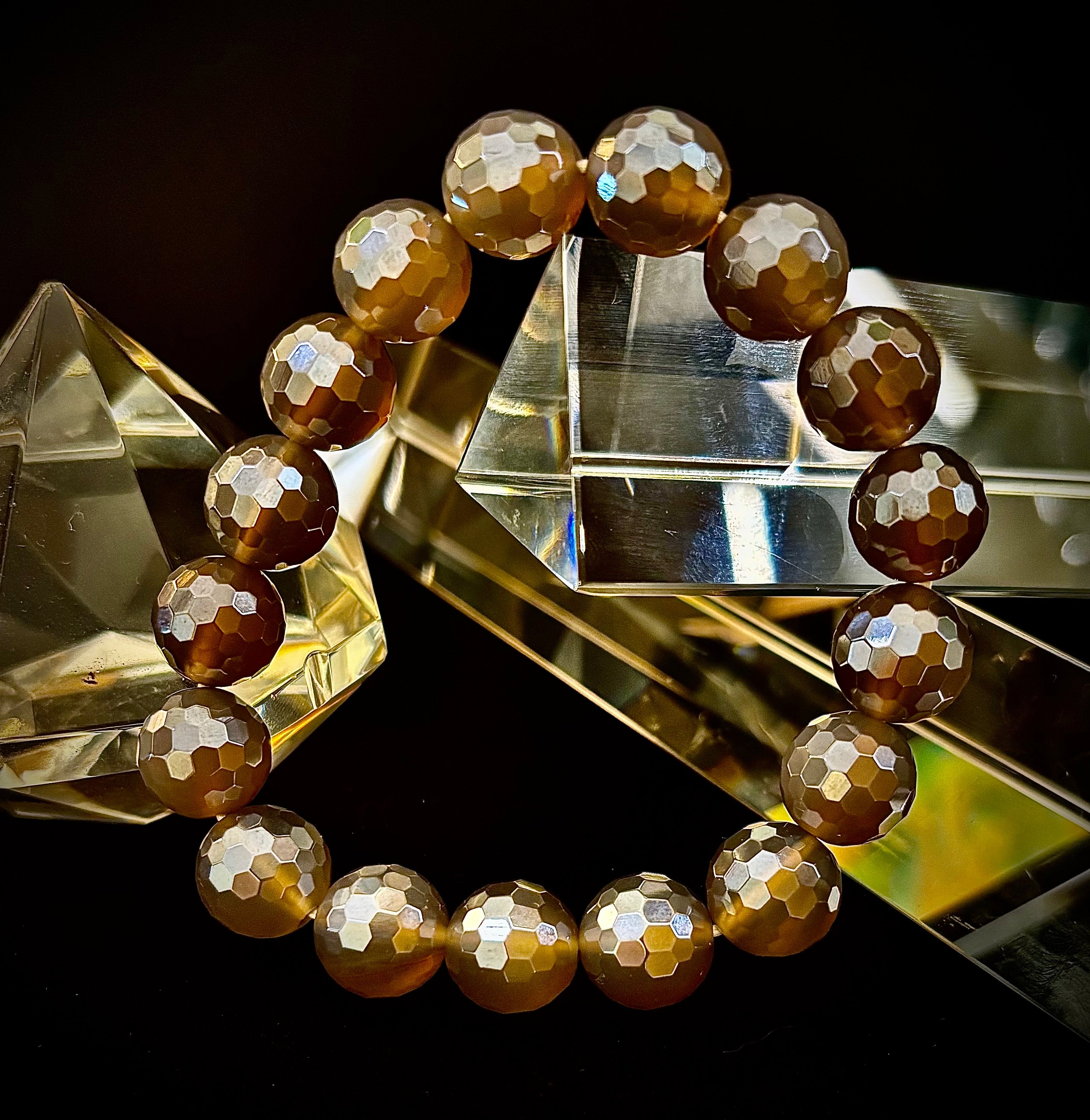 I Feel So Free - Mystic Agate 12mm Faceted Bracelet
