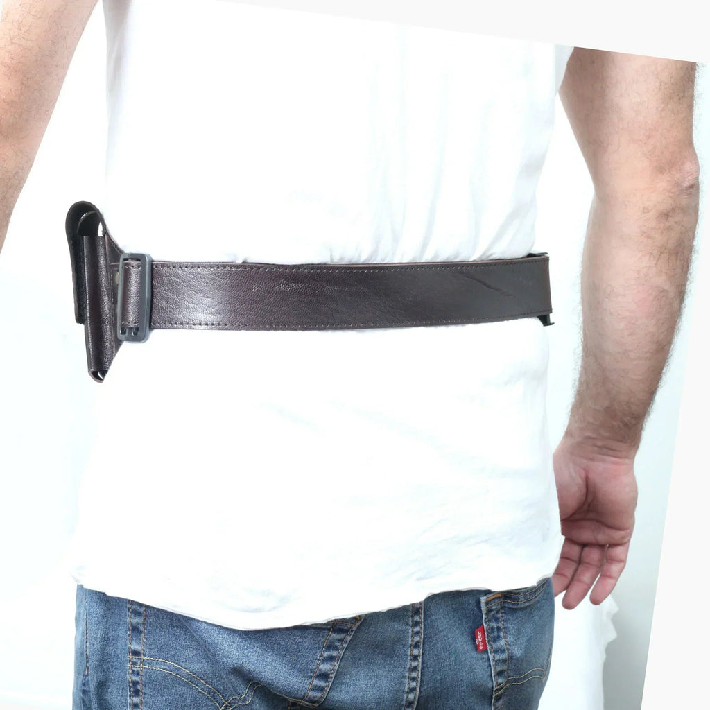 Cowhide Leather Waist Belt Concealed Holster Universal Fit, Double Mag | Right Hand
