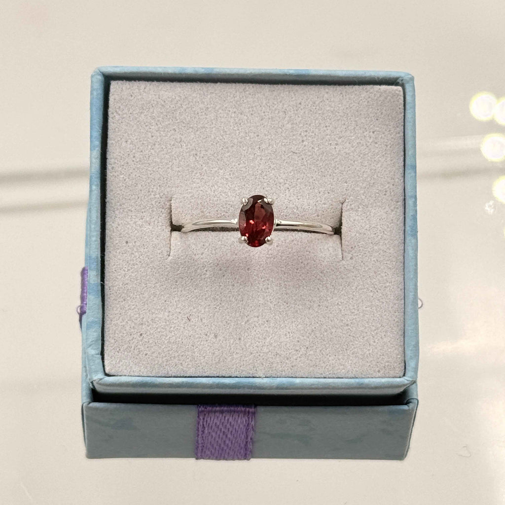 Dainty Garnet Ring
