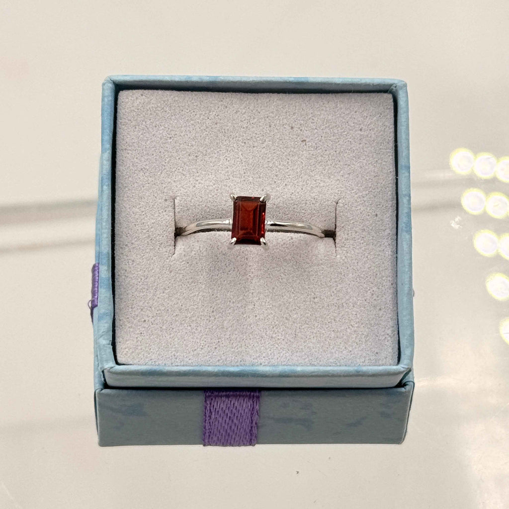 Dainty Garnet Ring