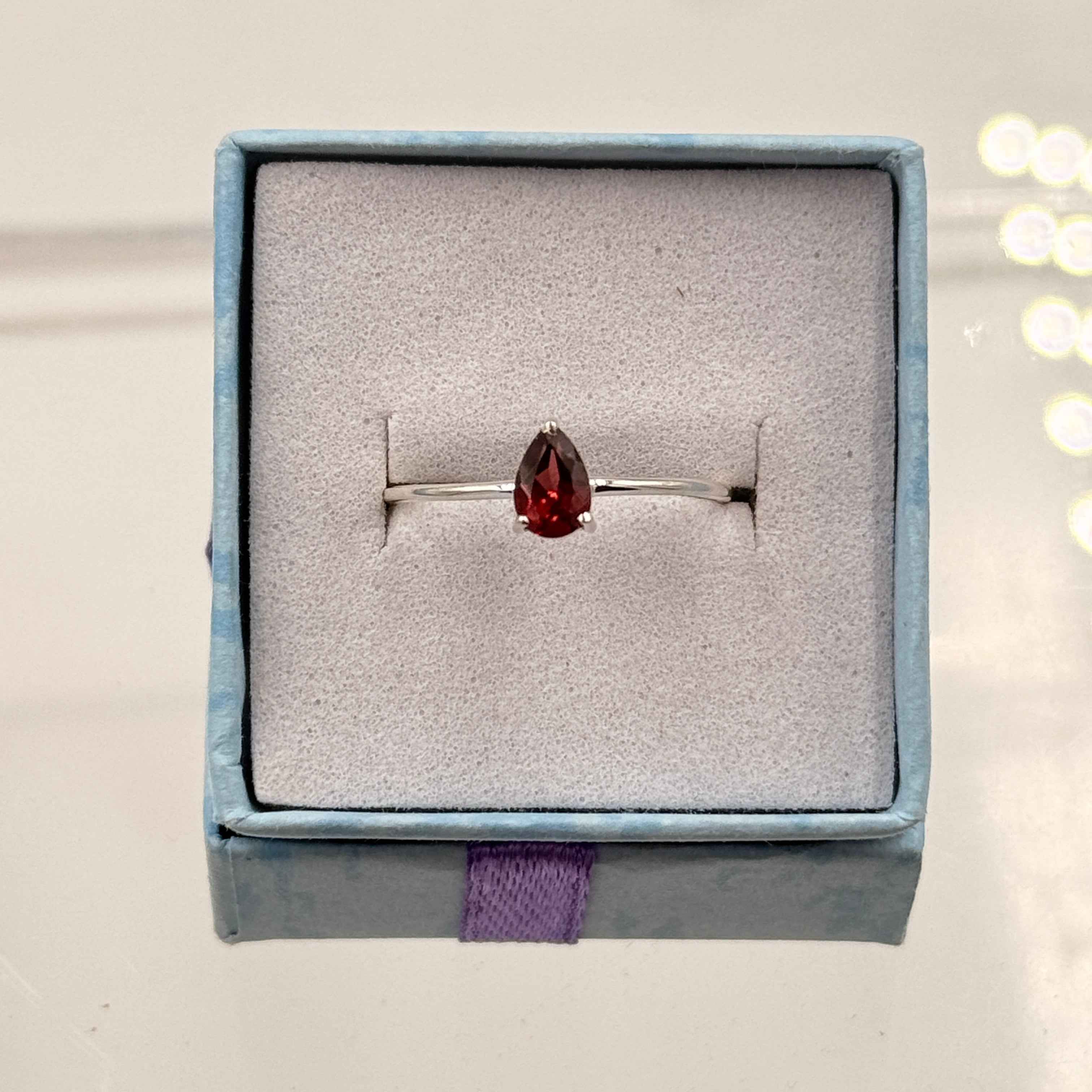 Dainty Garnet Ring