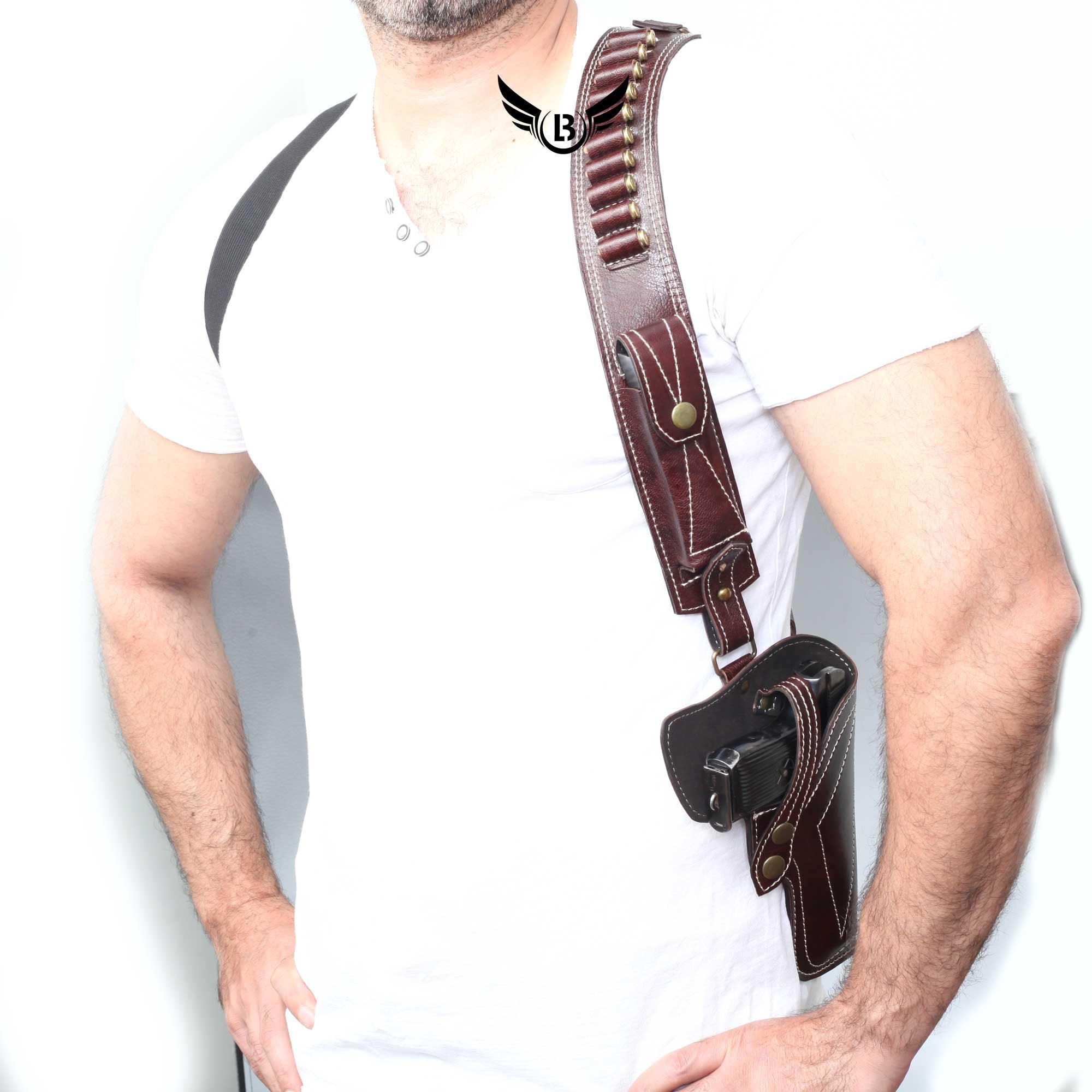 Cowhide Leather Vertical Concealed Holster Right Handed | Universal Size